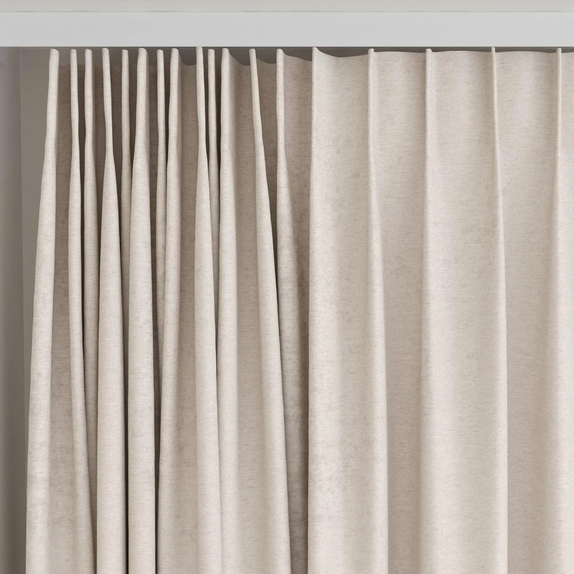 Top view of Lambada Gravel, on curtain rail