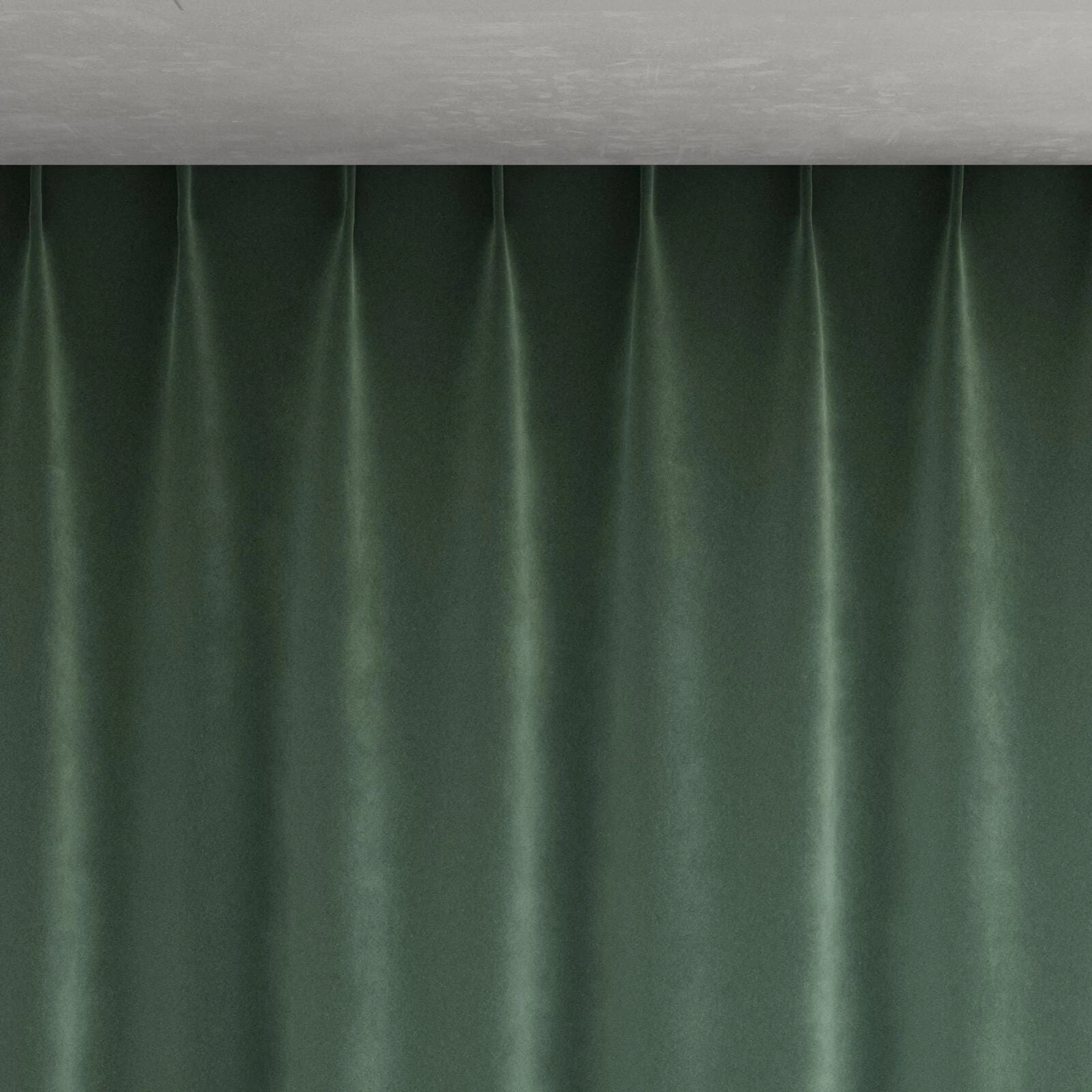 Top view of Vienna Teal, pinch pleat