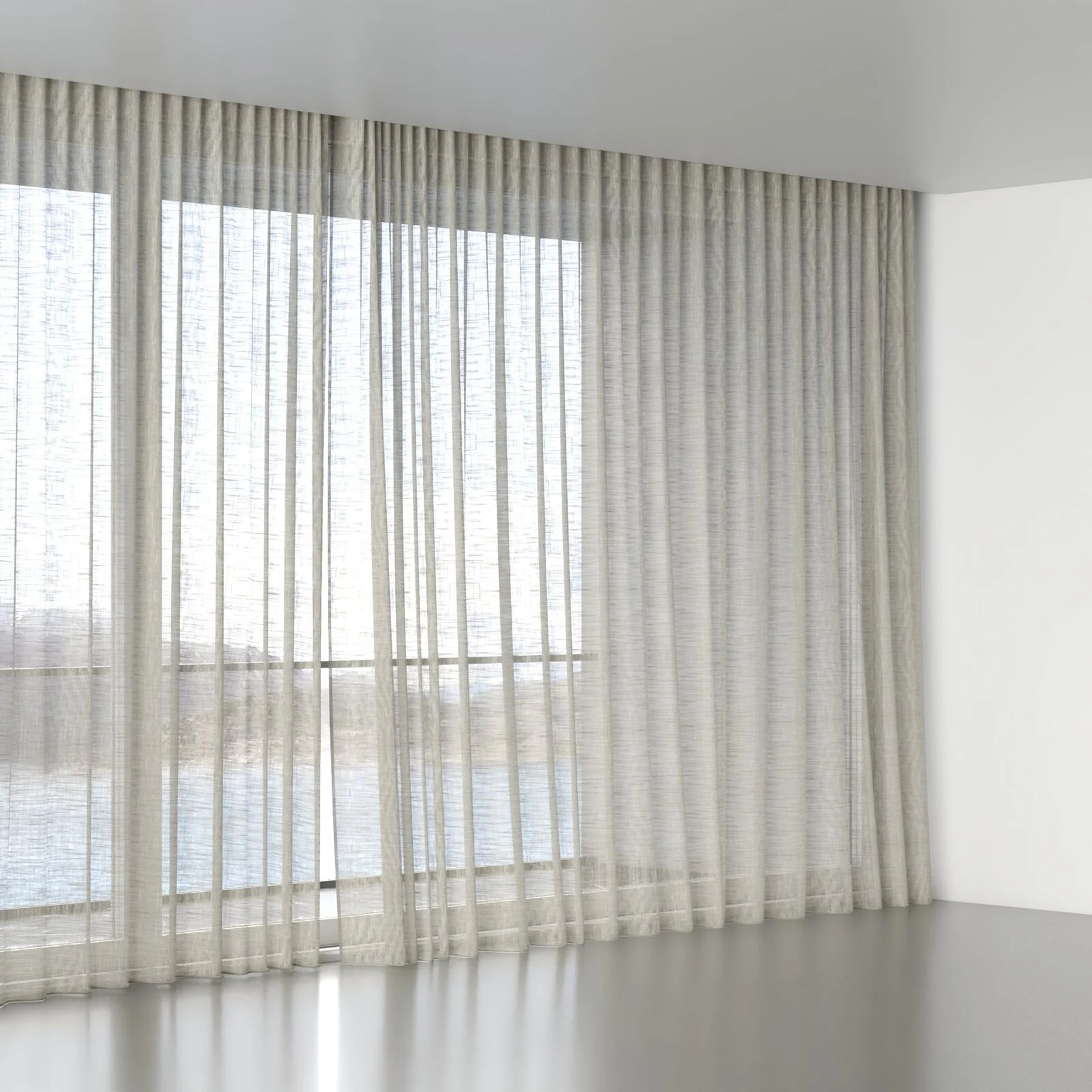 Full view of Zip Dune, wave pleat