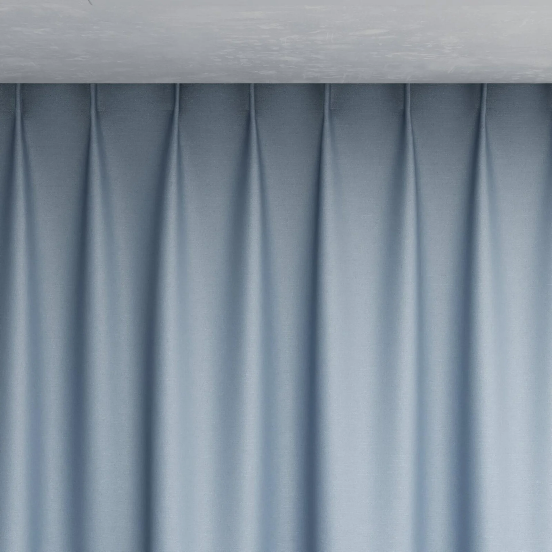 Top view of Hastings Sky Blue, pinch pleat