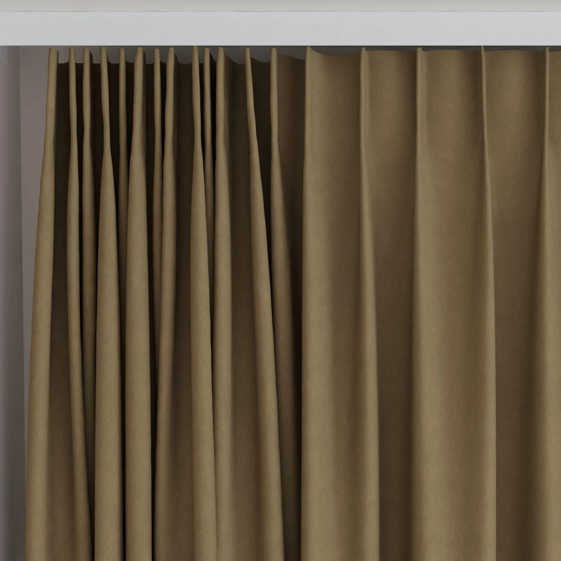 Top view of Lech Biscuit, on curtain rail