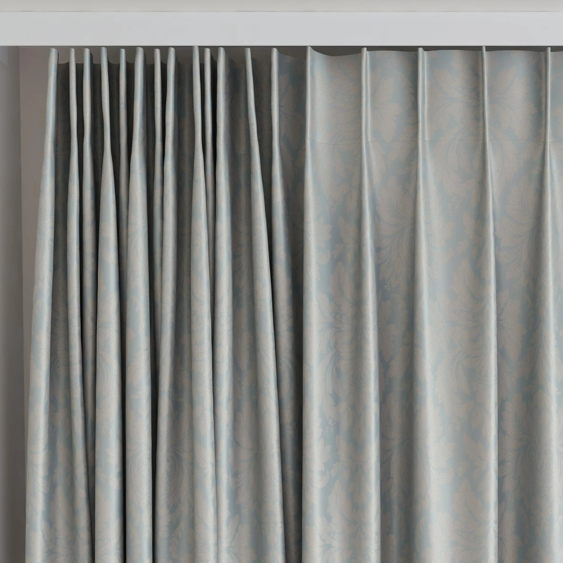 Top view of Jaborine Mineral, on curtain rail