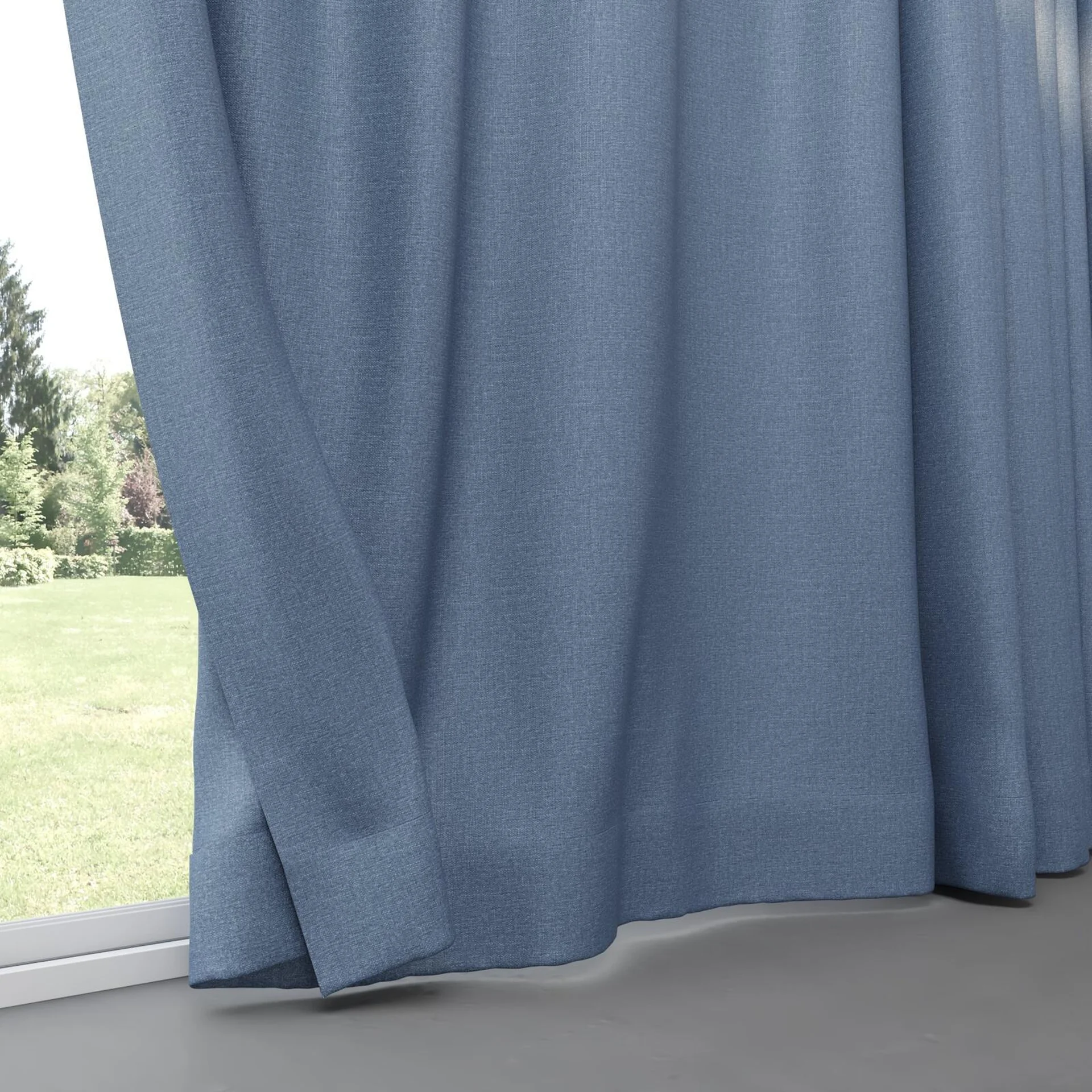 Bottom view of Jupiter Denim, pinch pleat