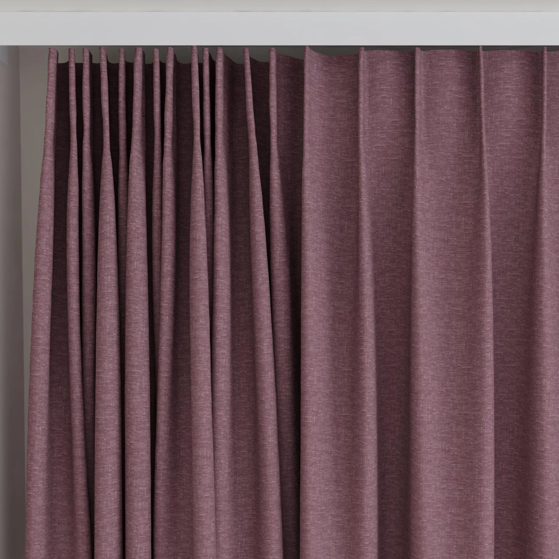Top view of Coverlet Boudoir, on curtain rail