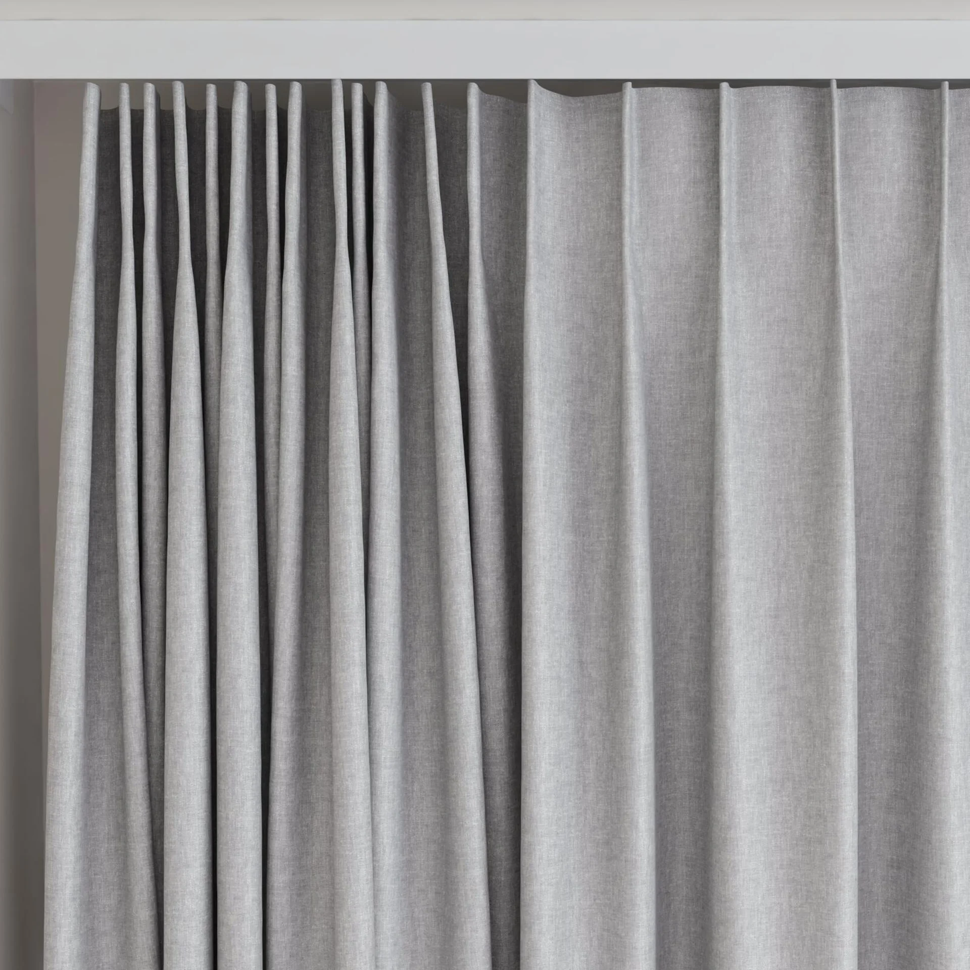 Top view of Hometown Sterling, on curtain rail