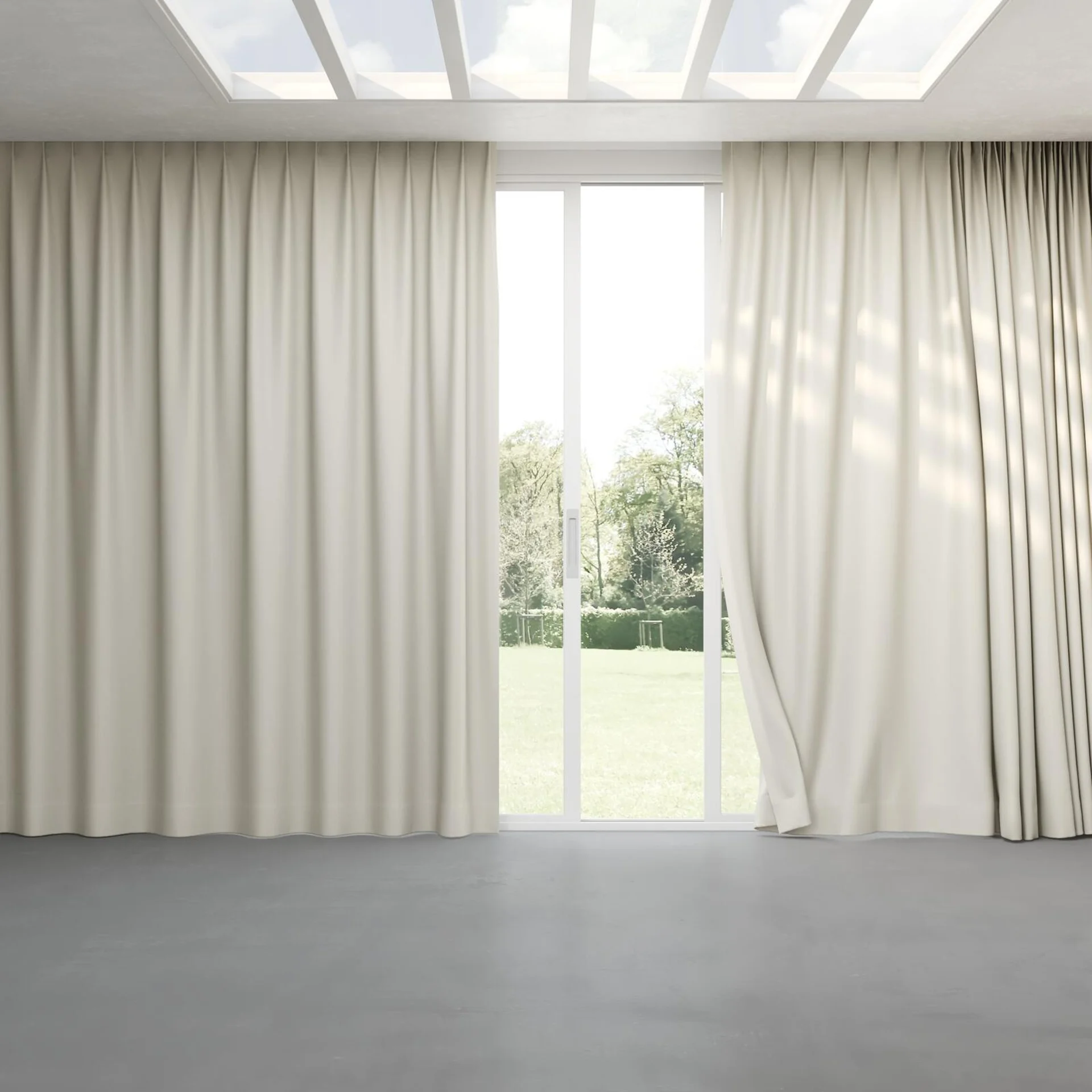 Full view of Naturama Raffia, pinch pleat