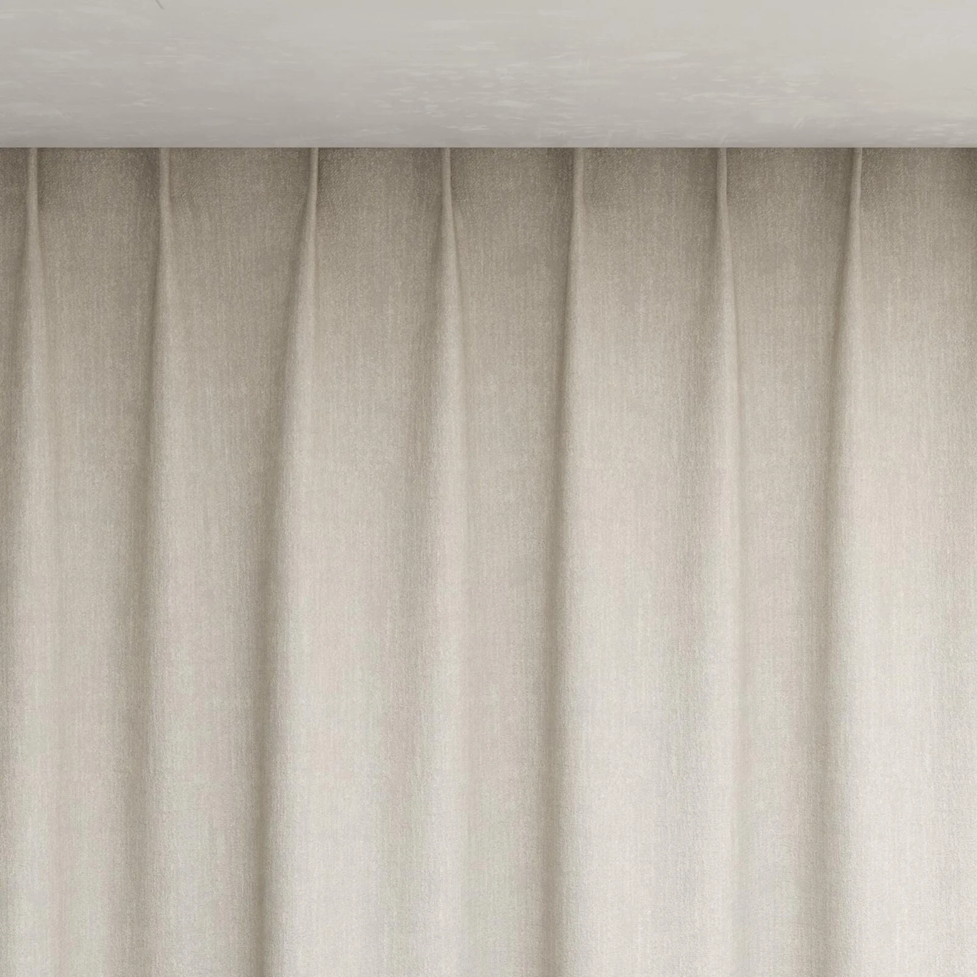 Top view of Effortless Crystal, pinch pleat
