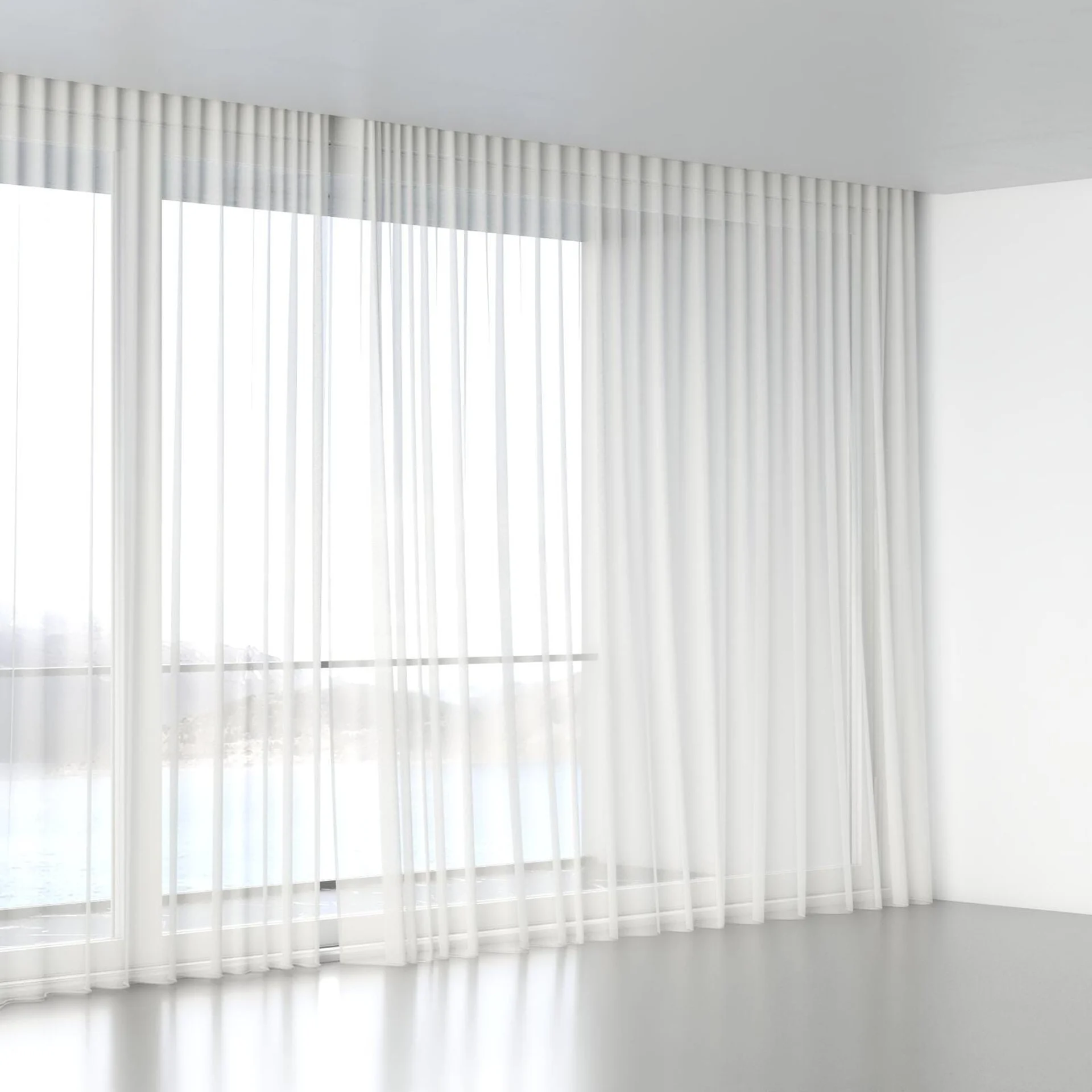 Full view of Zine Flax, wave pleat