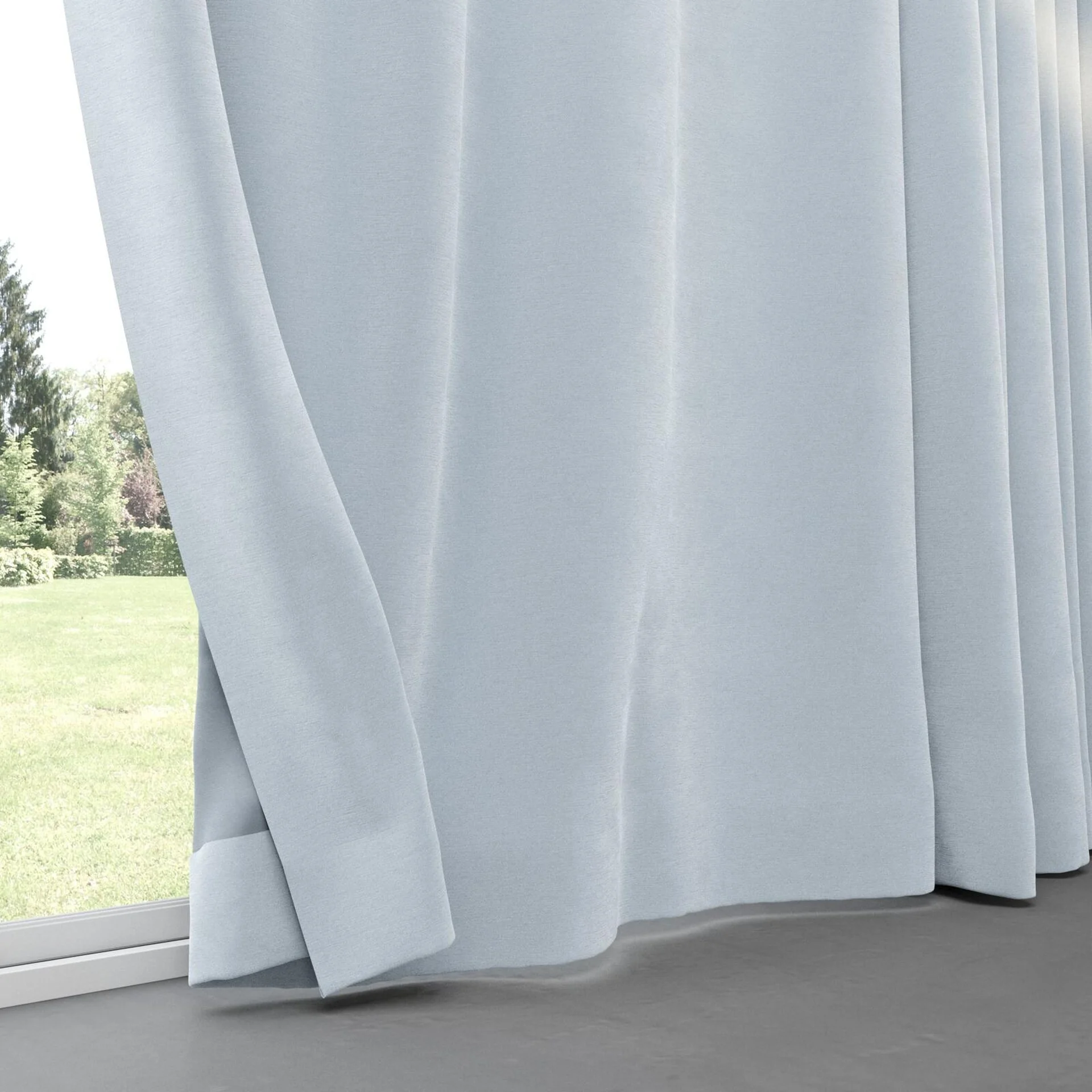 Bottom view of Moon Sky, pinch pleat
