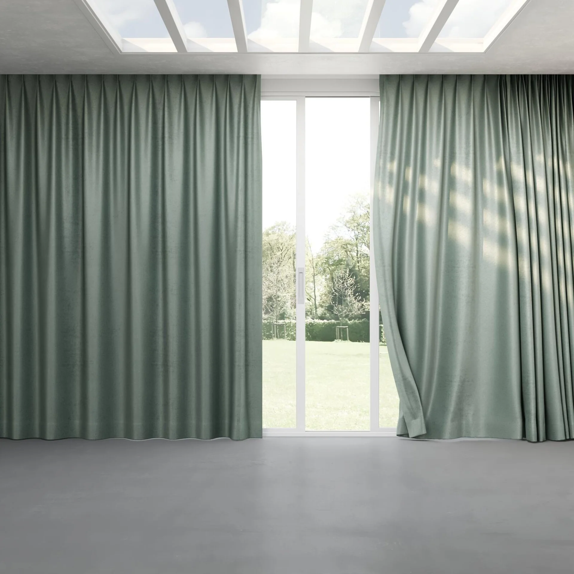 Full view of Lambada Lead, pinch pleat