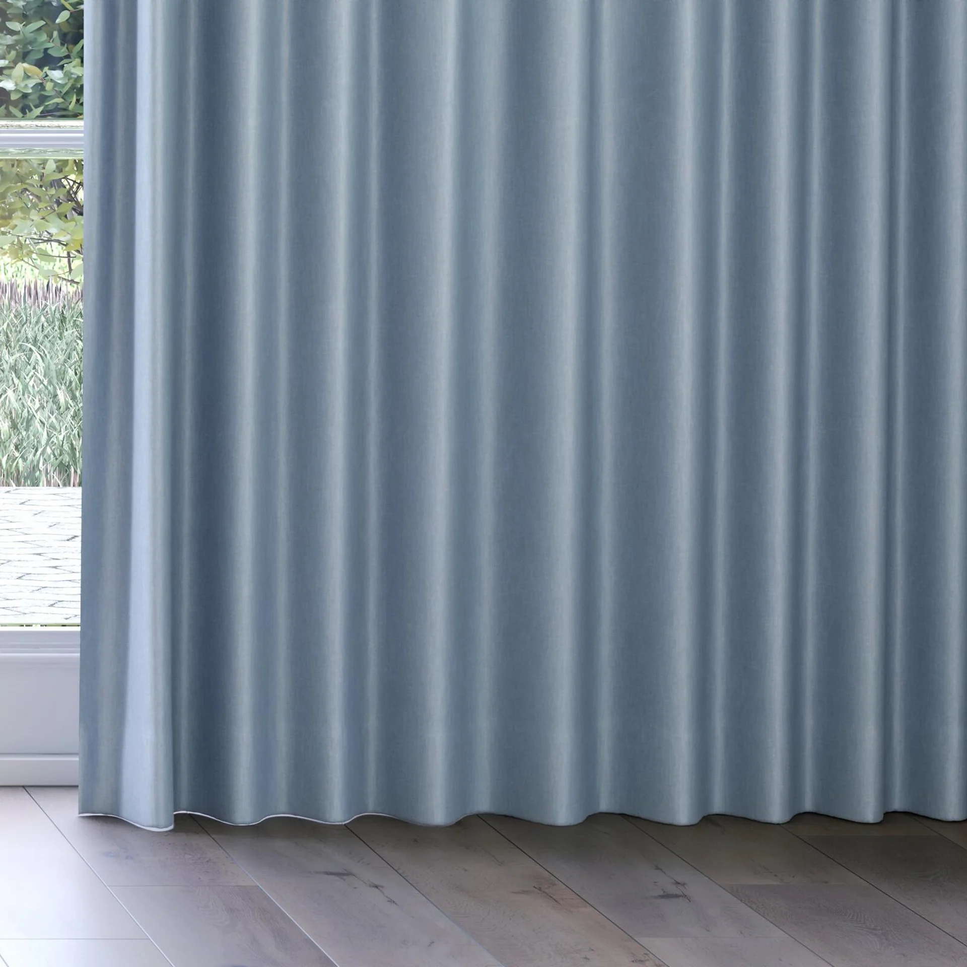 Bottom view of Glamour Sky, on curtain rail