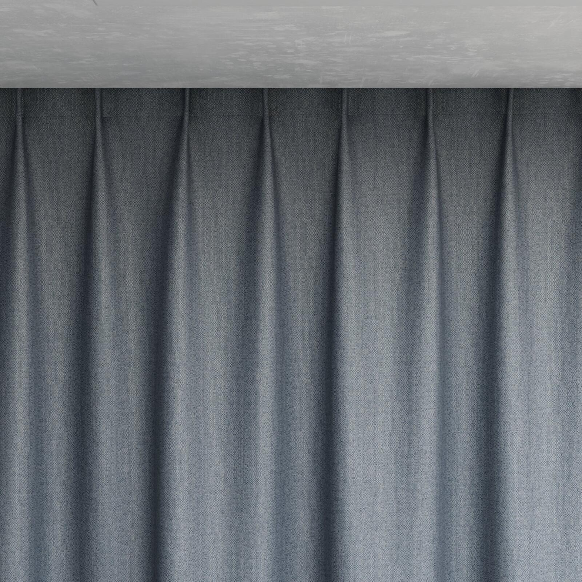 Top view of Celestial Iron, pinch pleat