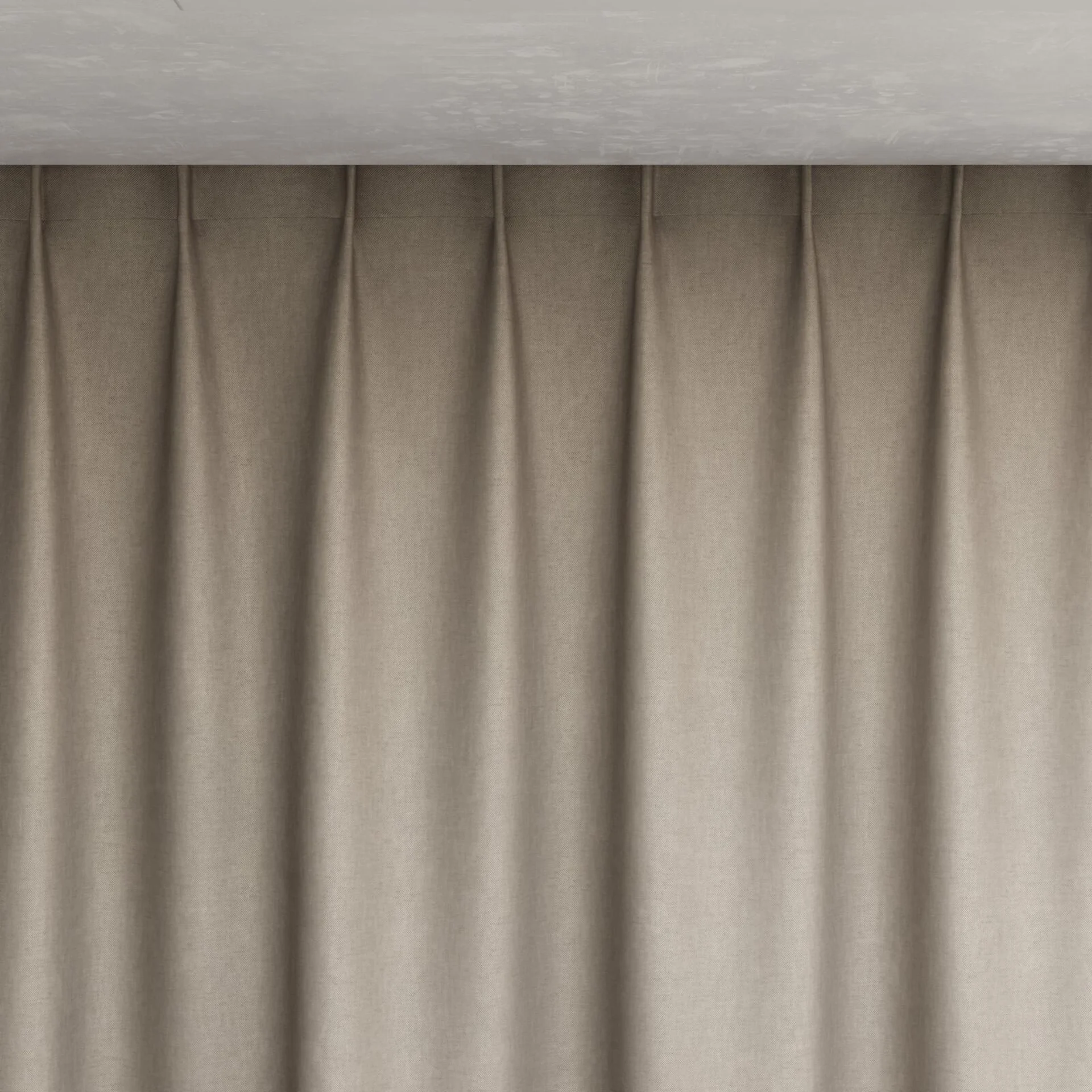 Top view of Glamour Mushroom, pinch pleat