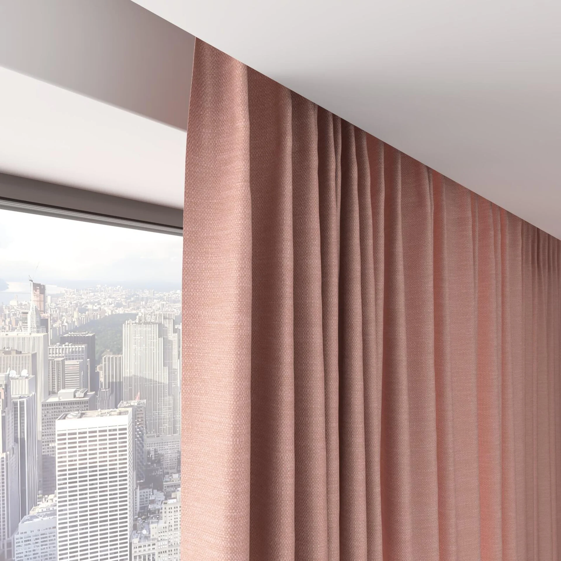 Top view of Colourwash Eco Orchid, on hidden rail