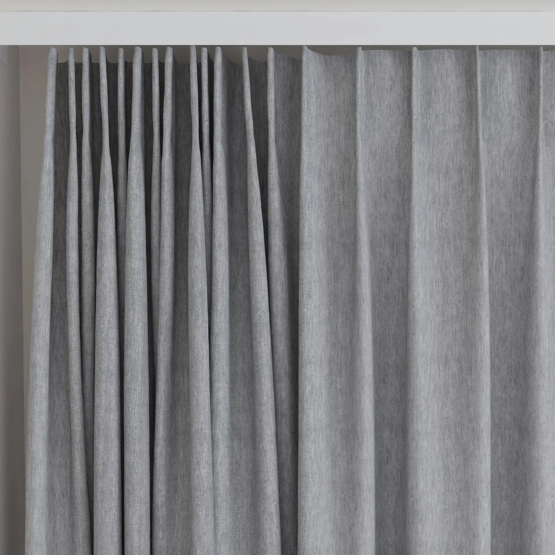 Top view of Balance Smoke, on curtain rail