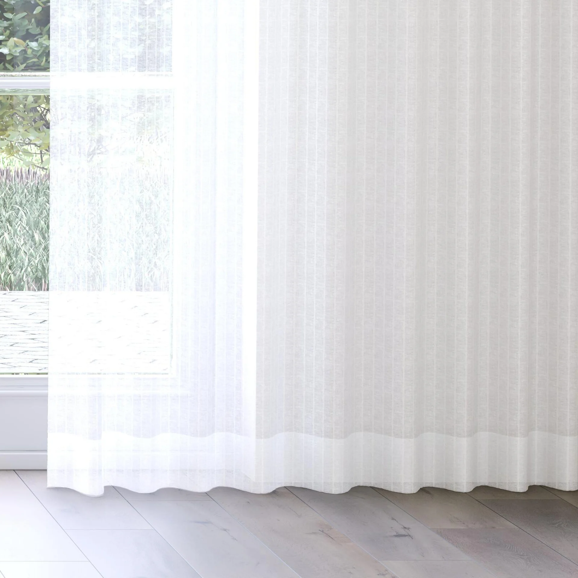 Bottom view of Verne Swan, on curtain rail