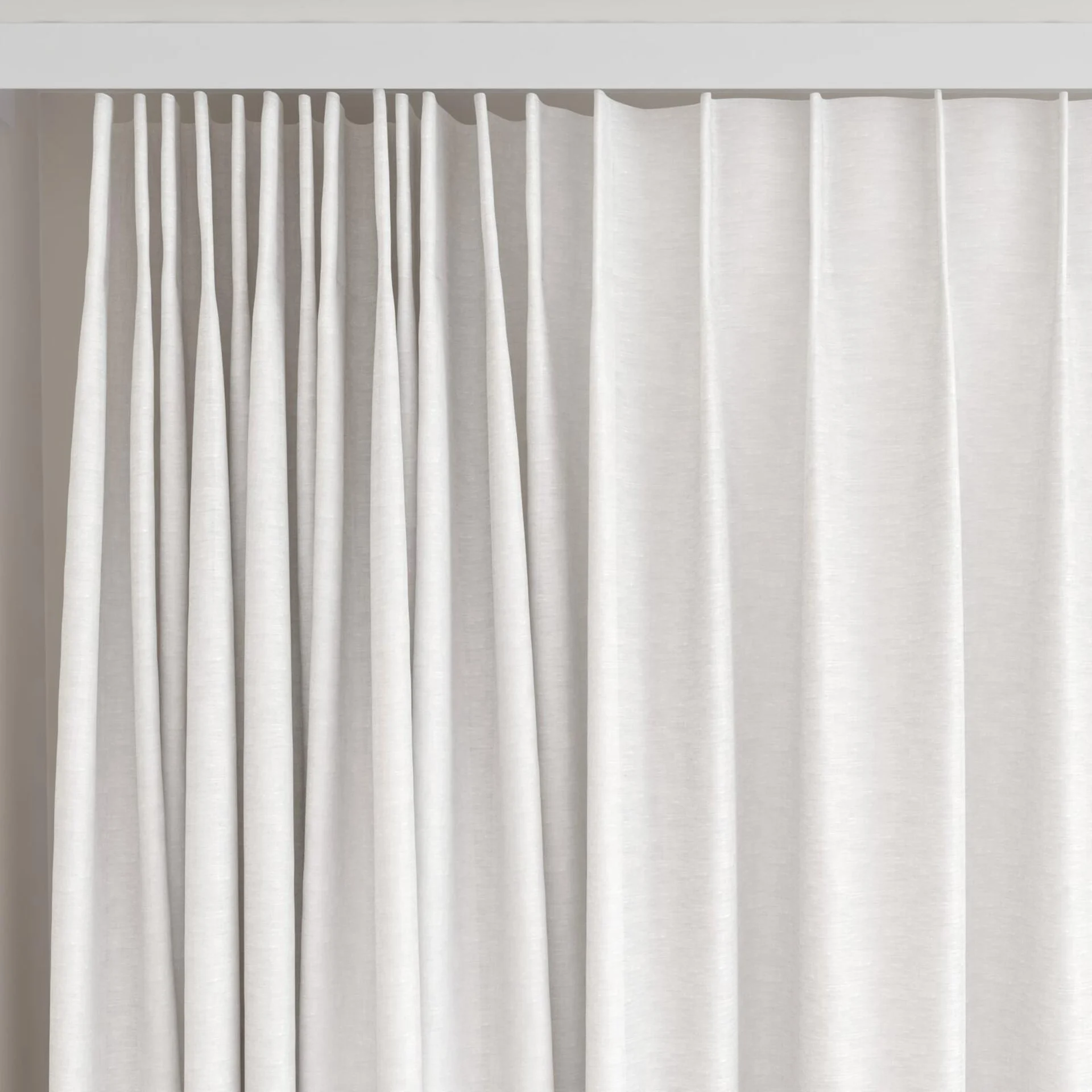 Top view of Kyoto Ricepaper, on curtain rail