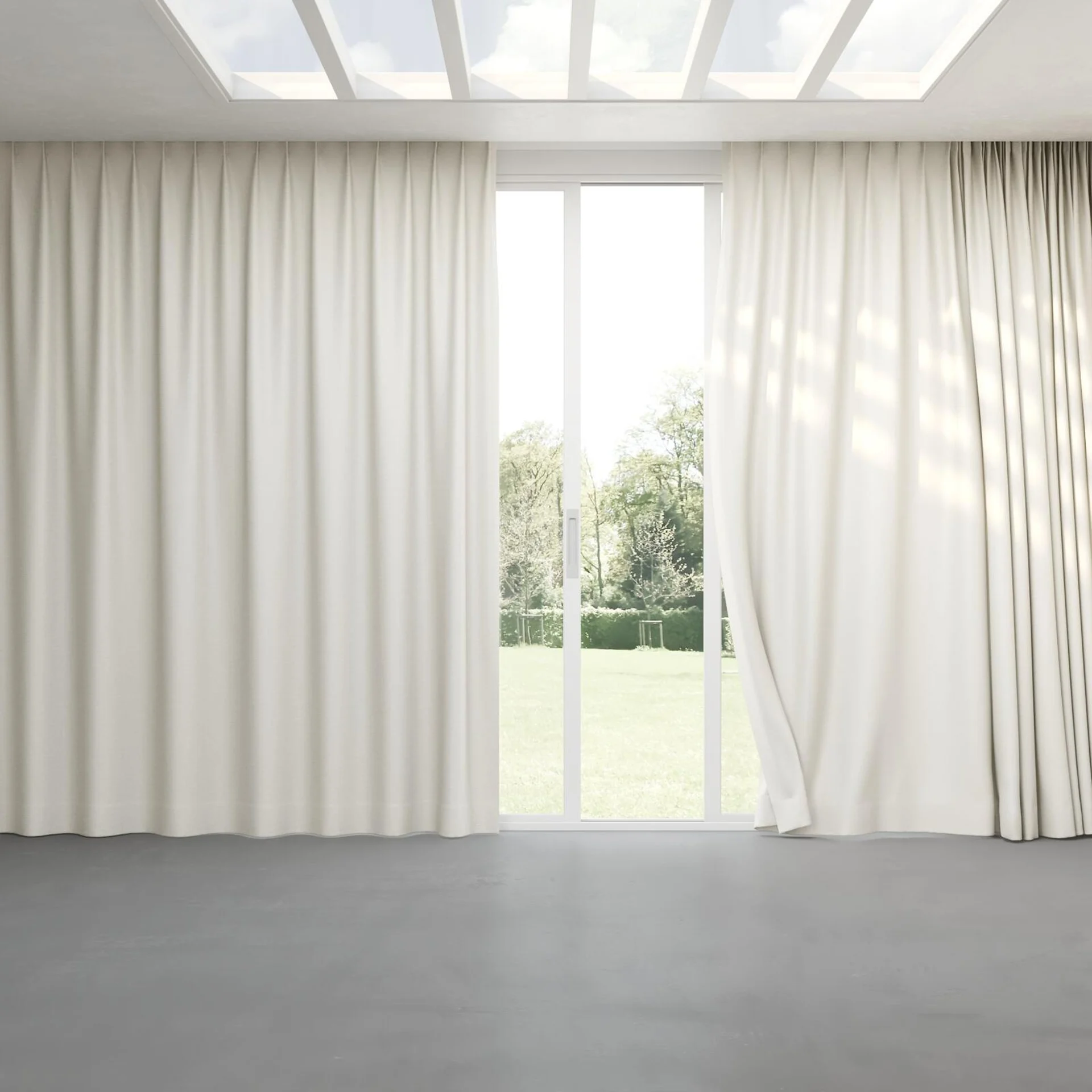 Full view of Ocean Linen, pinch pleat