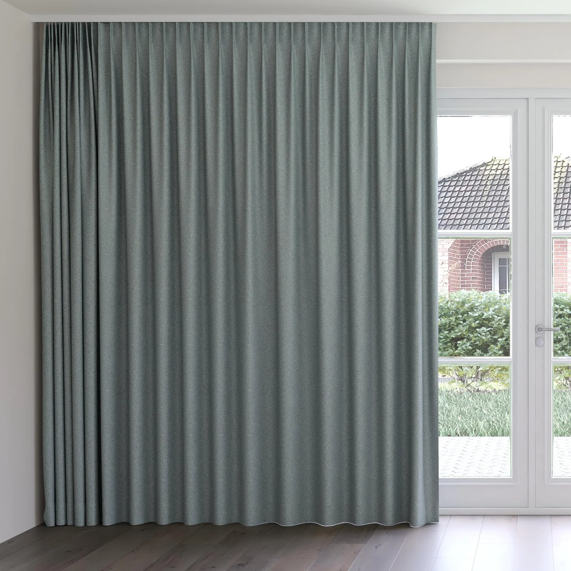 Front view of Bora Bora Atoll, on curtain rail