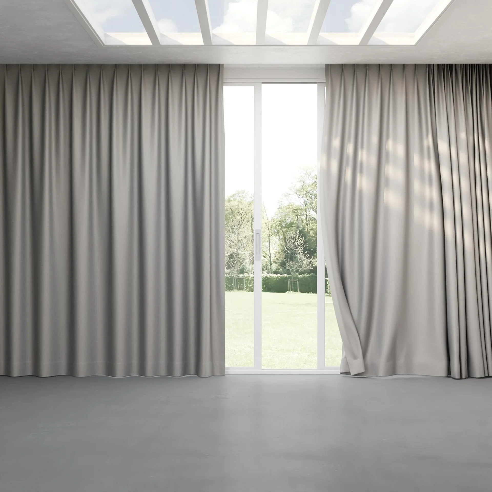 Full view of Matrix FR Mist, pinch pleat