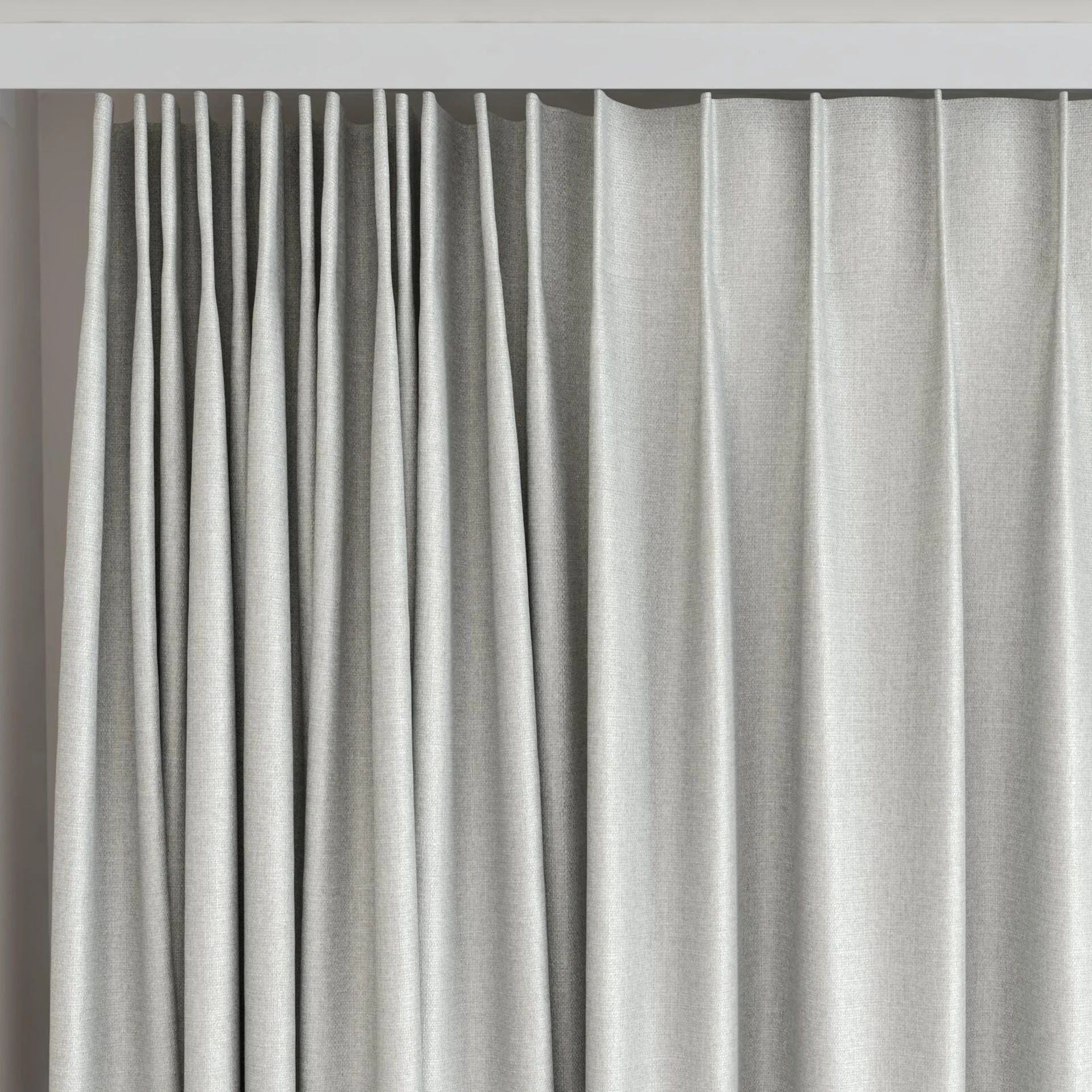 Top view of Jupiter Smoke, on curtain rail