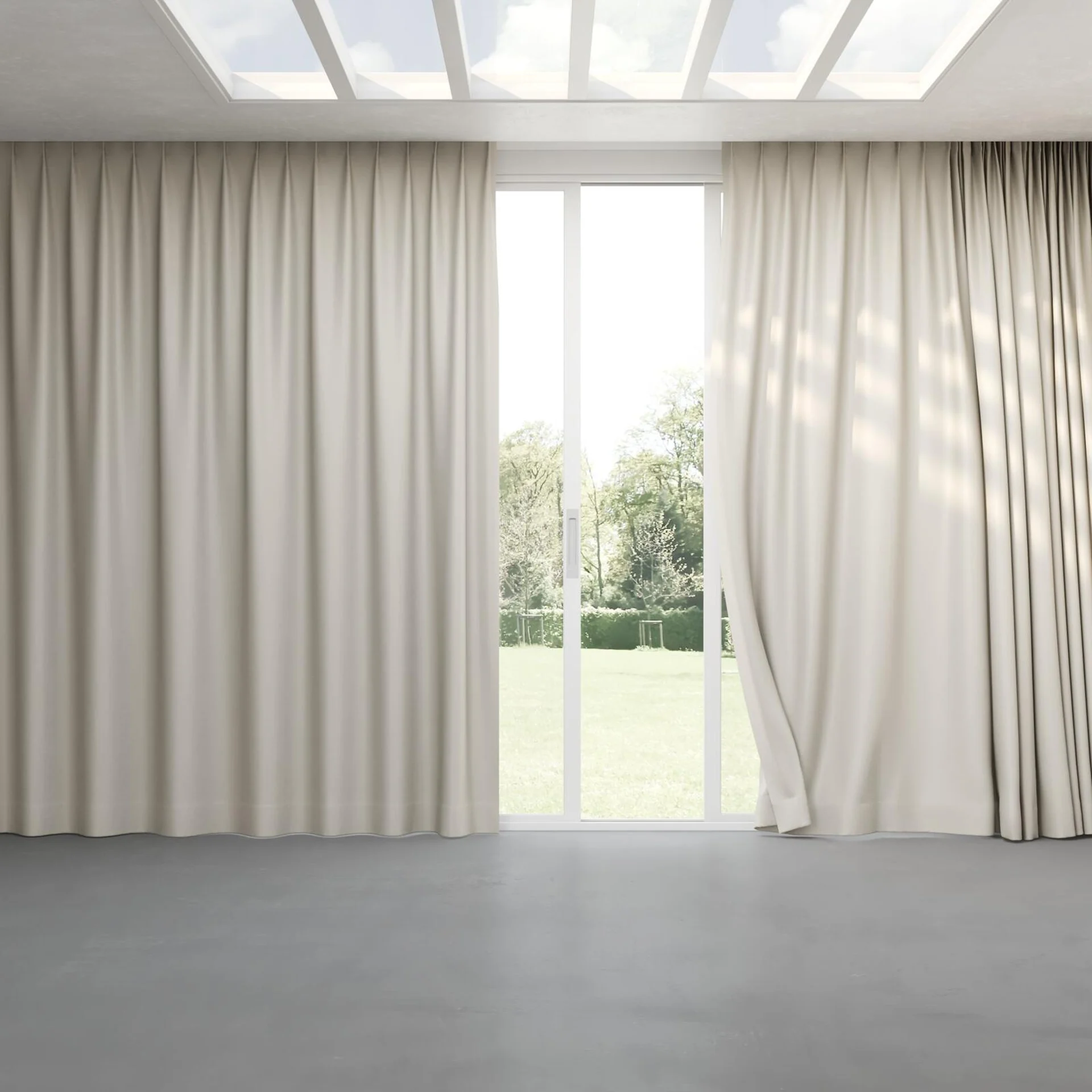 Full view of Silk Road Pebble, pinch pleat