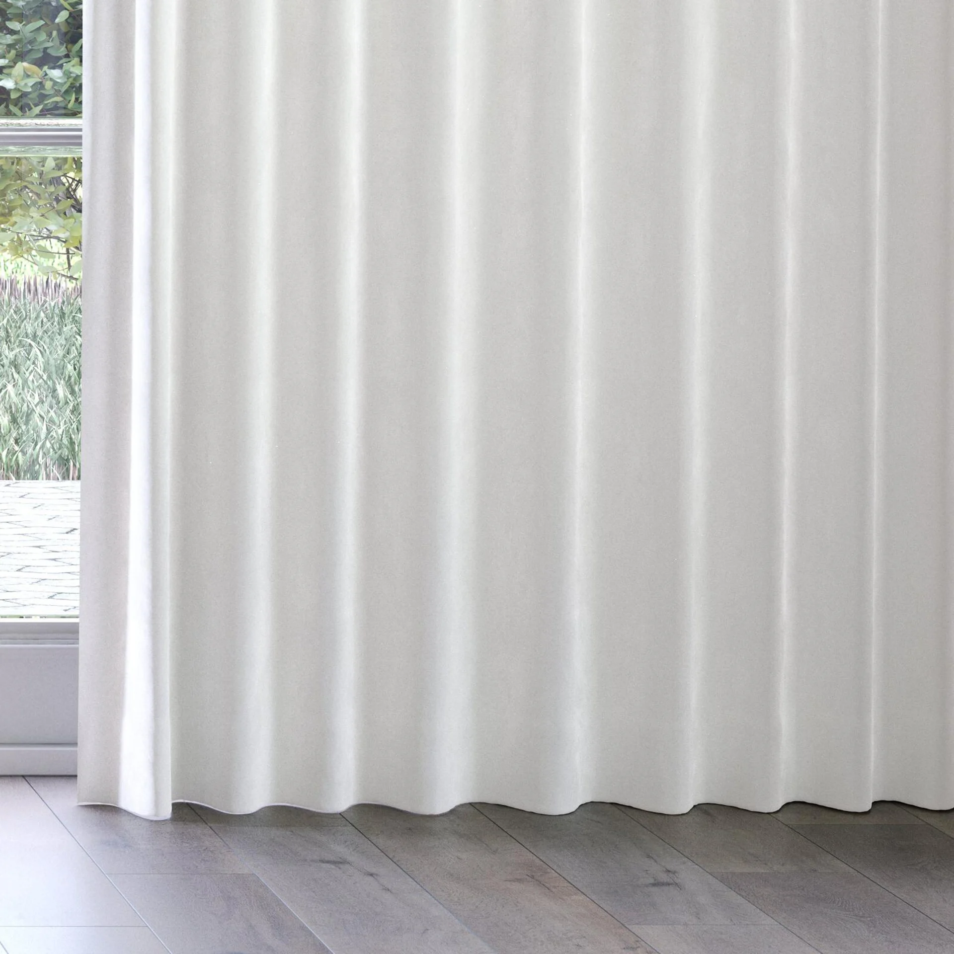 Bottom view of Verbier Snowflake, on curtain rail