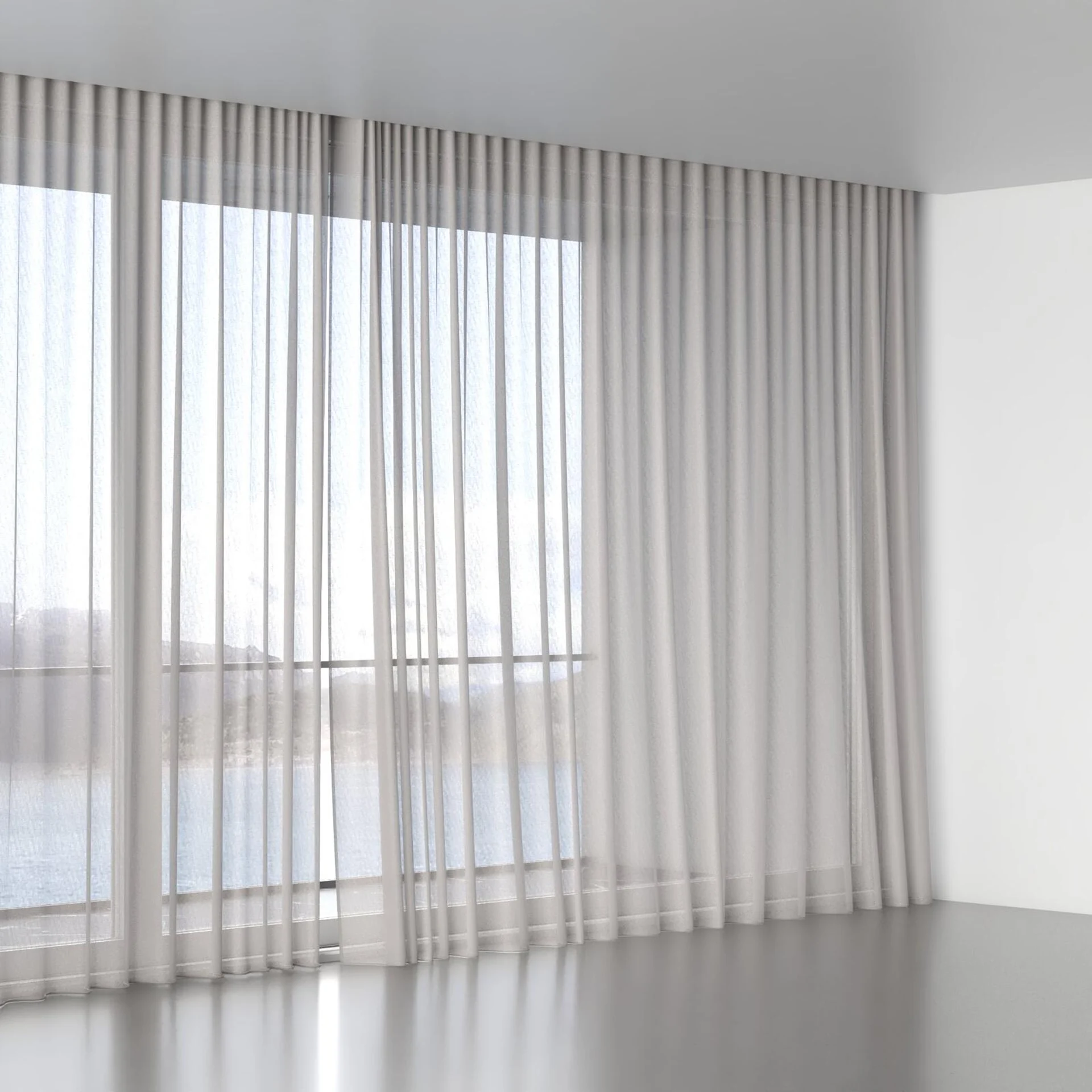 Full view of Alcova Cloud, wave pleat