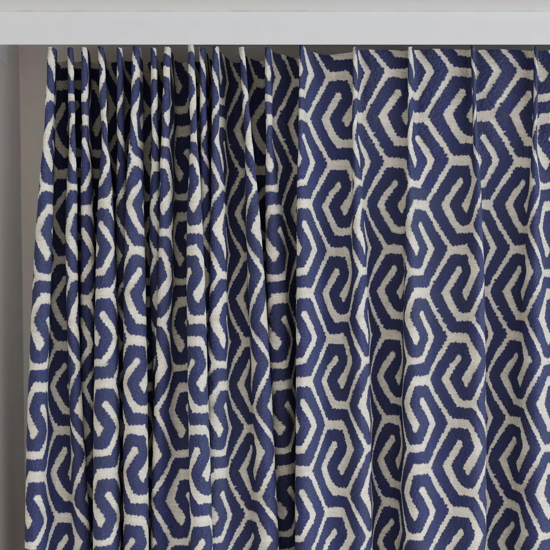 Top view of Comdeca Ink, on curtain rail