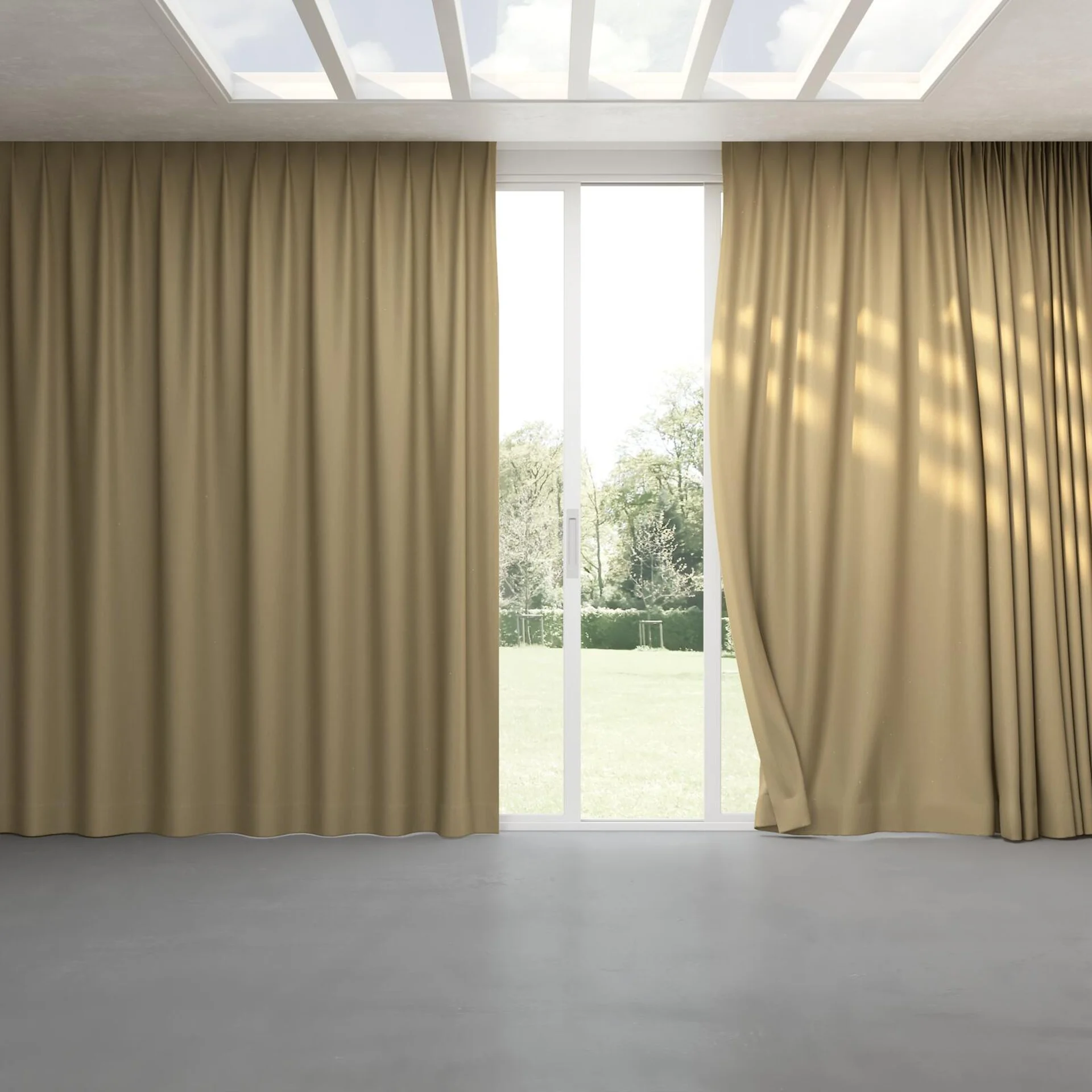 Full view of Excel Nugget, pinch pleat