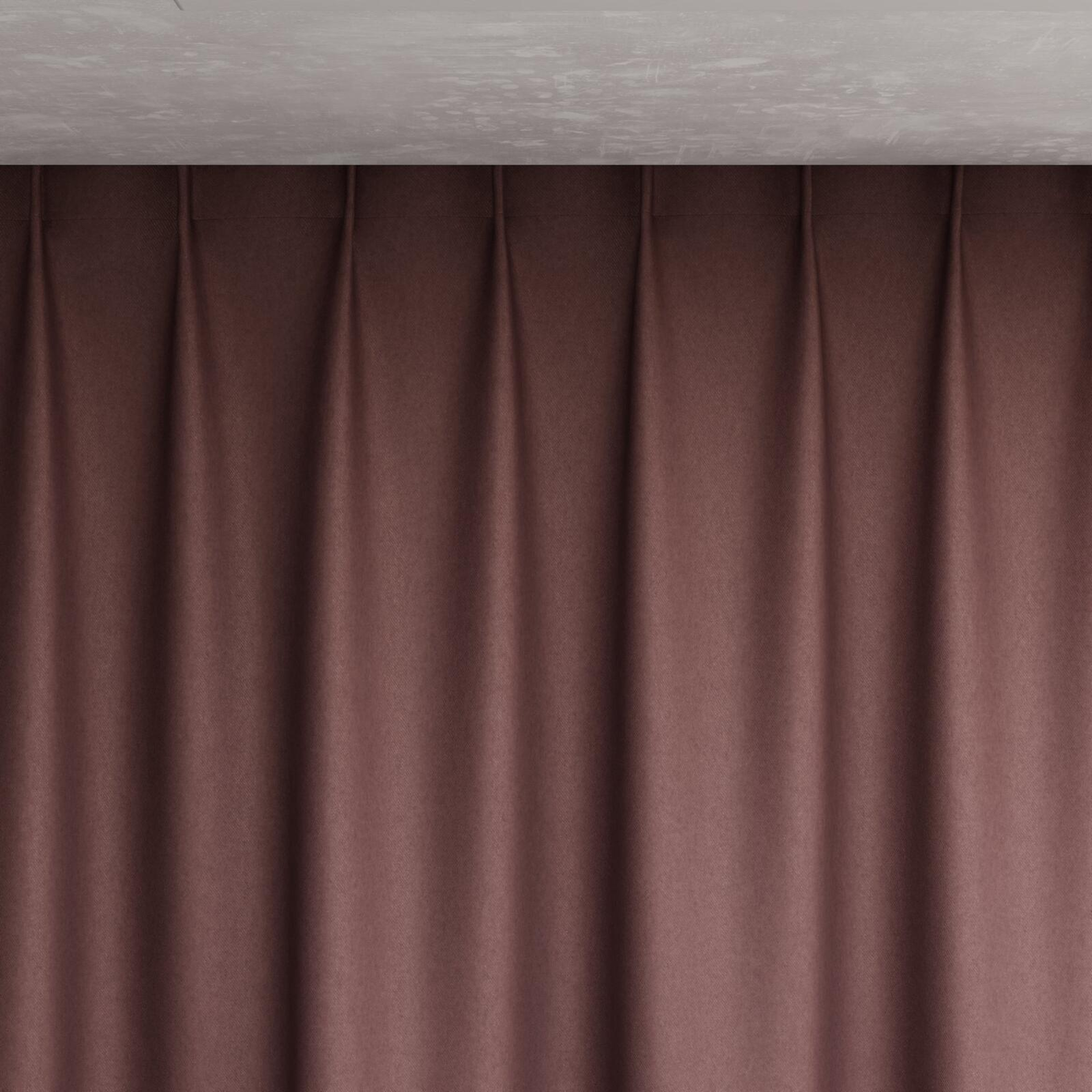 Top view of Woolly/Woolen Raisin, pinch pleat