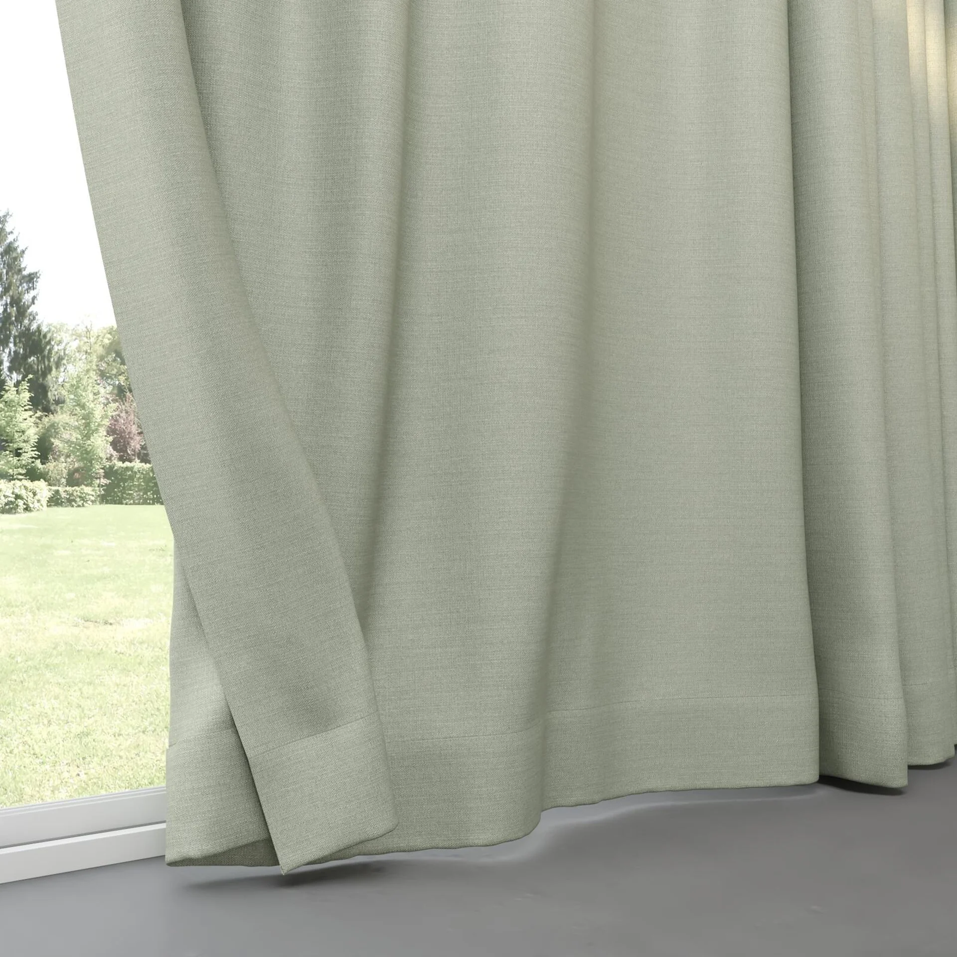 Bottom view of Linex Frost, pinch pleat