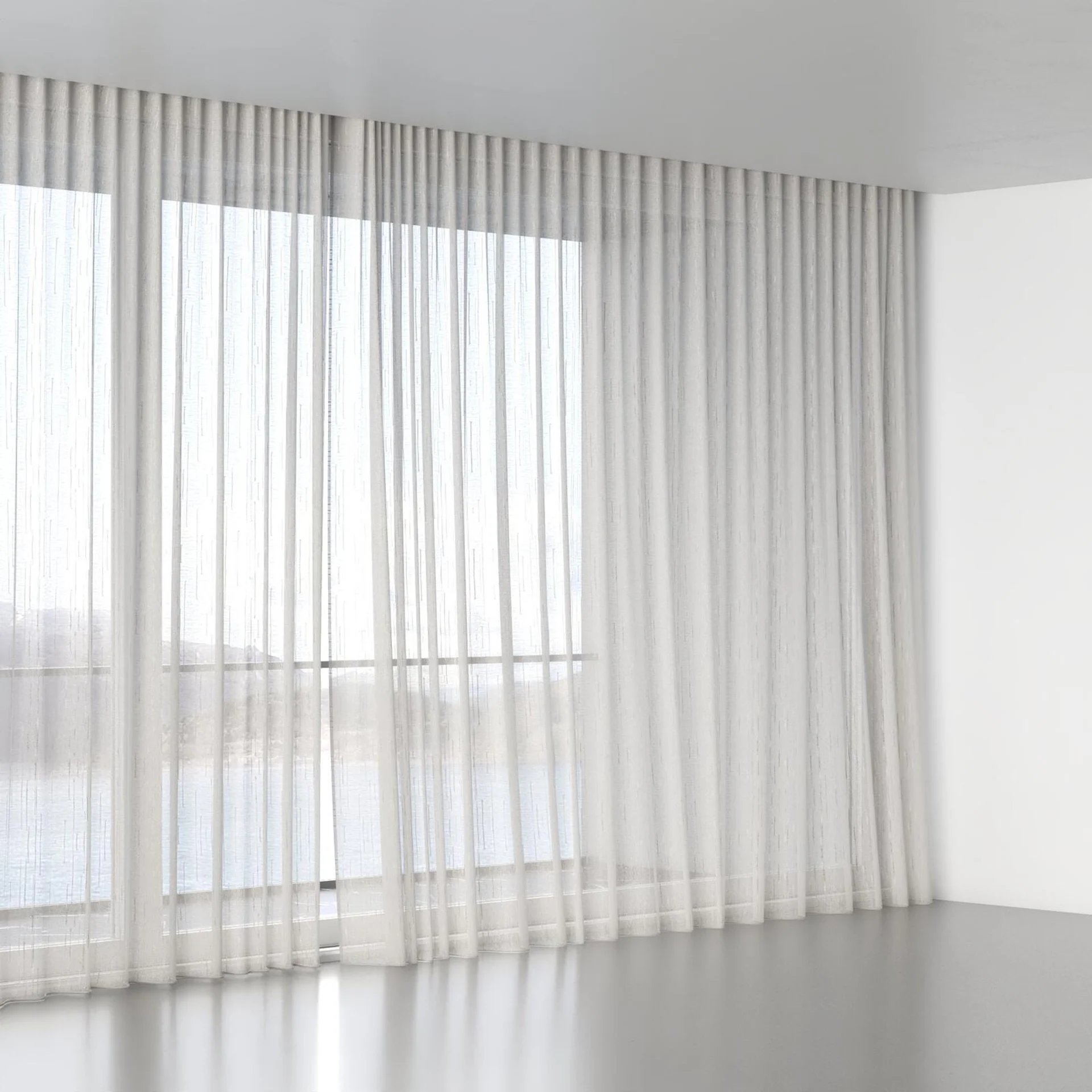 Full view of Cowrie Driftwood, wave pleat