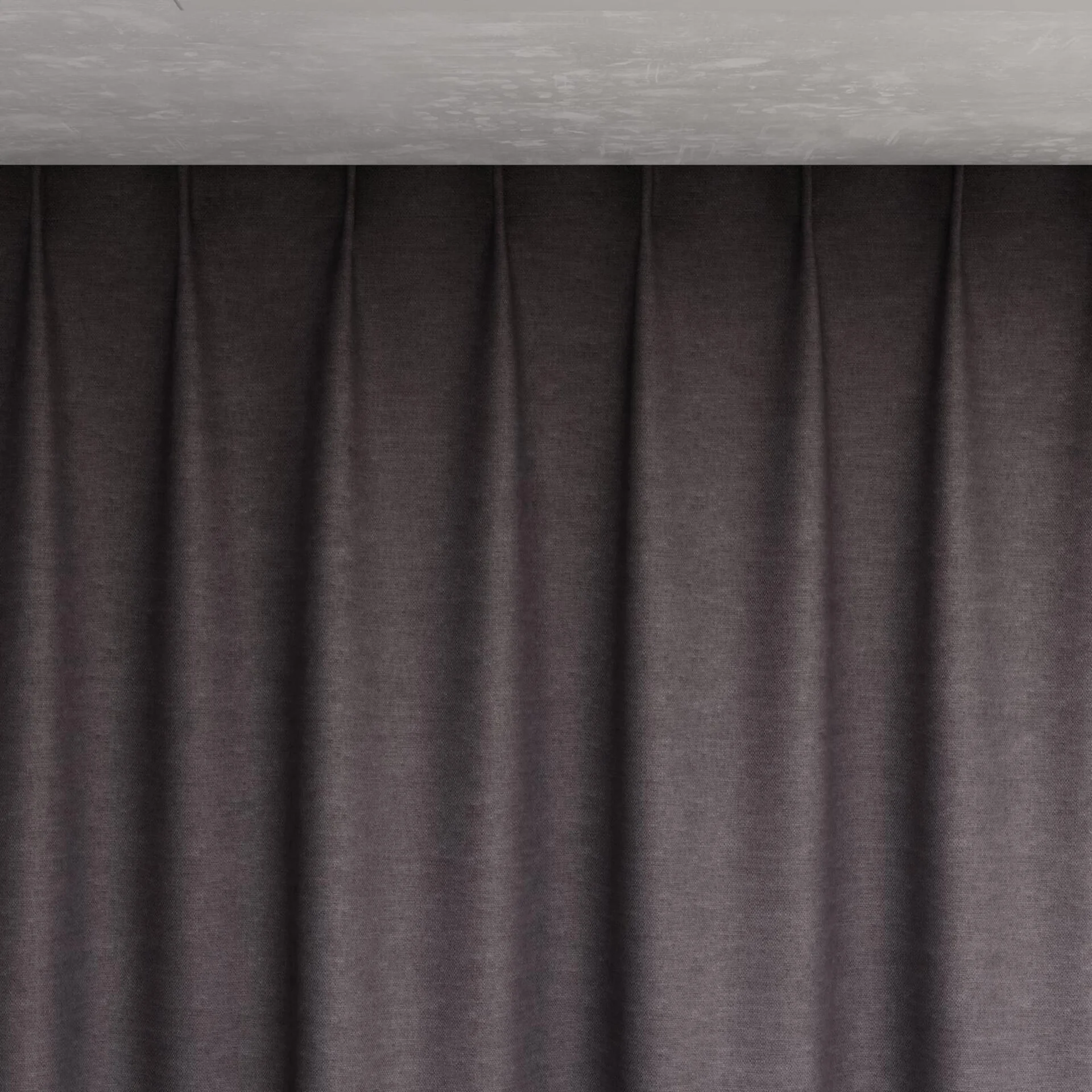 Top view of Colourwash Charcoal, pinch pleat
