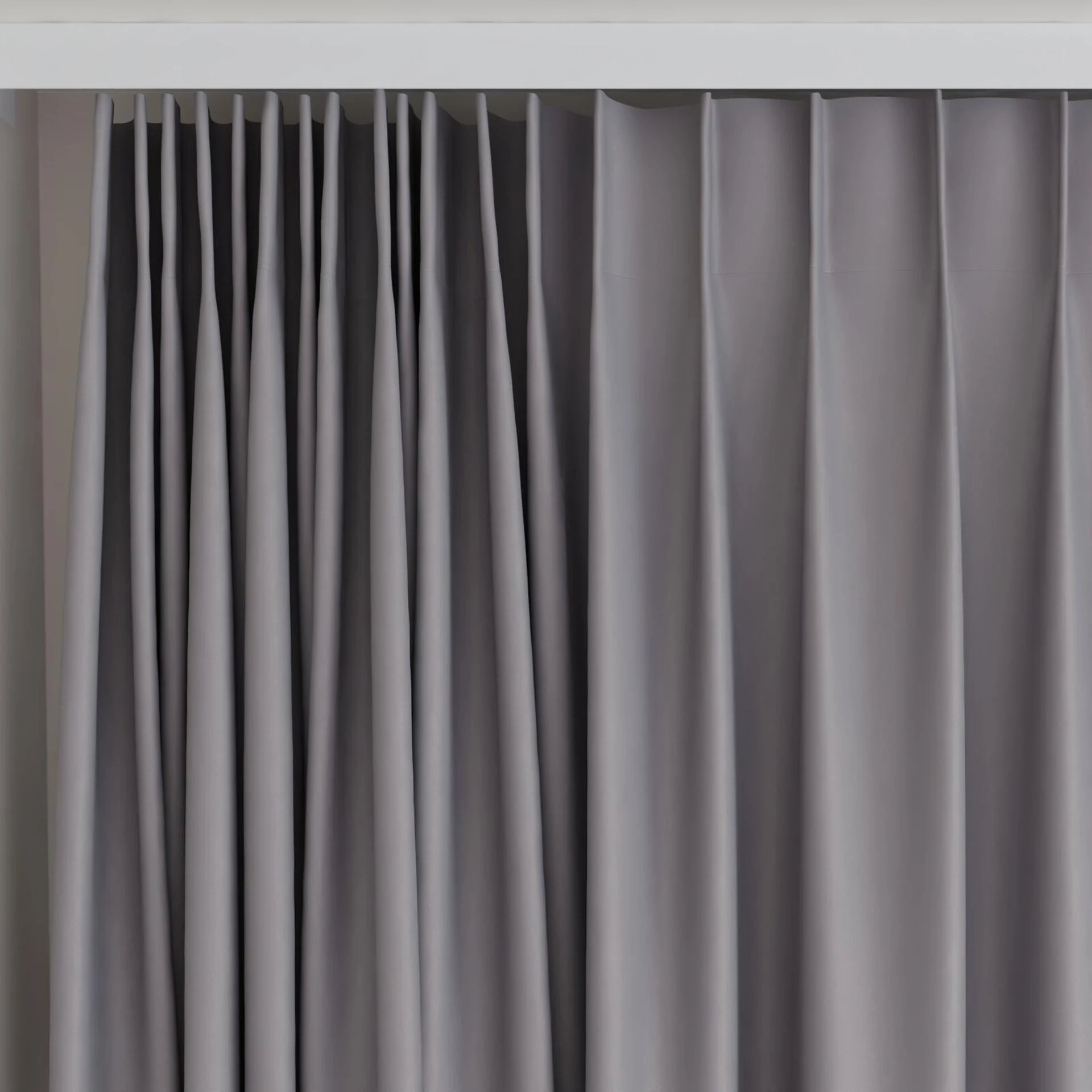 Top view of Blockbuster Zinc, on curtain rail