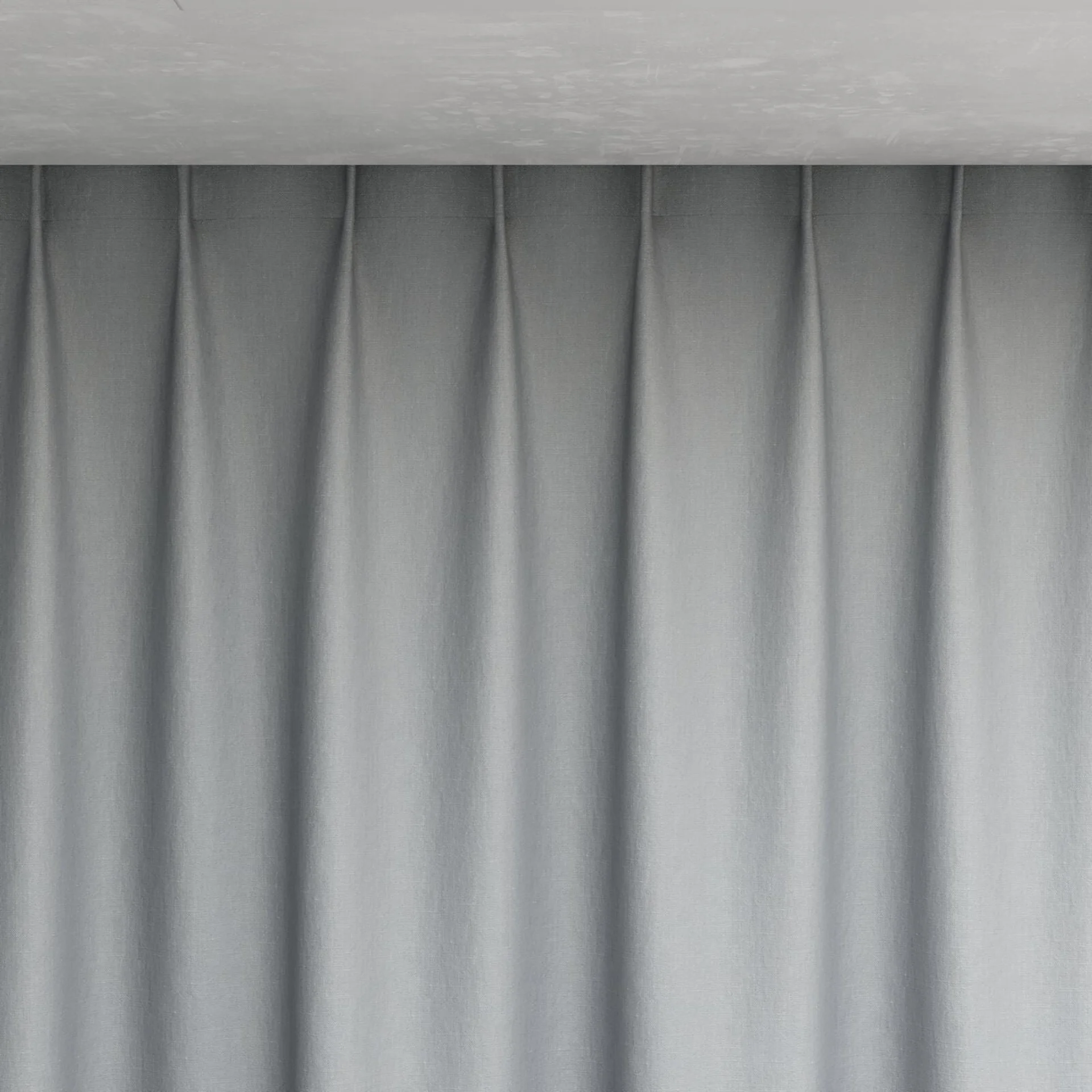 Top view of Eternal Dove Grey, pinch pleat