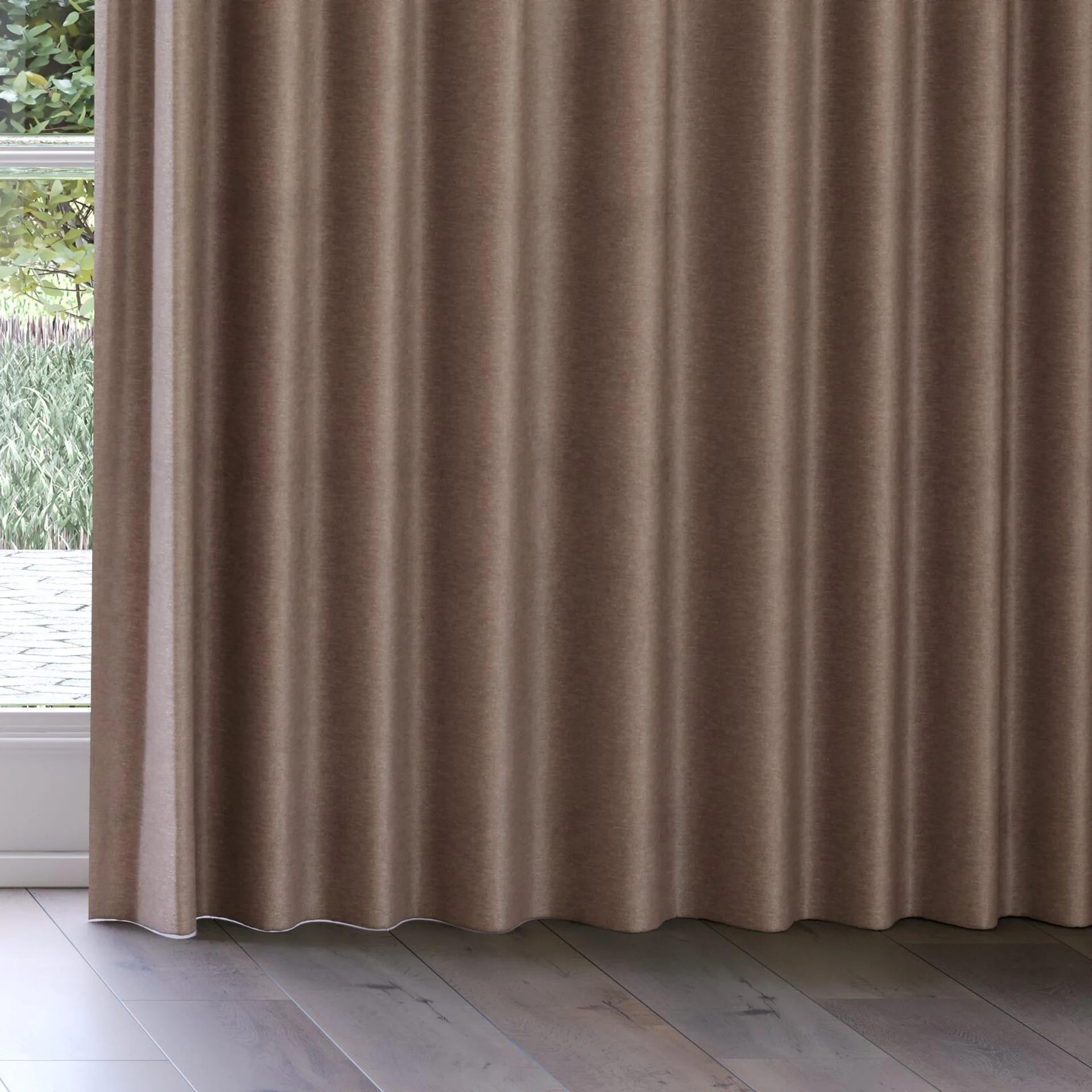 Bottom view of Baron Mushroom, on curtain rail