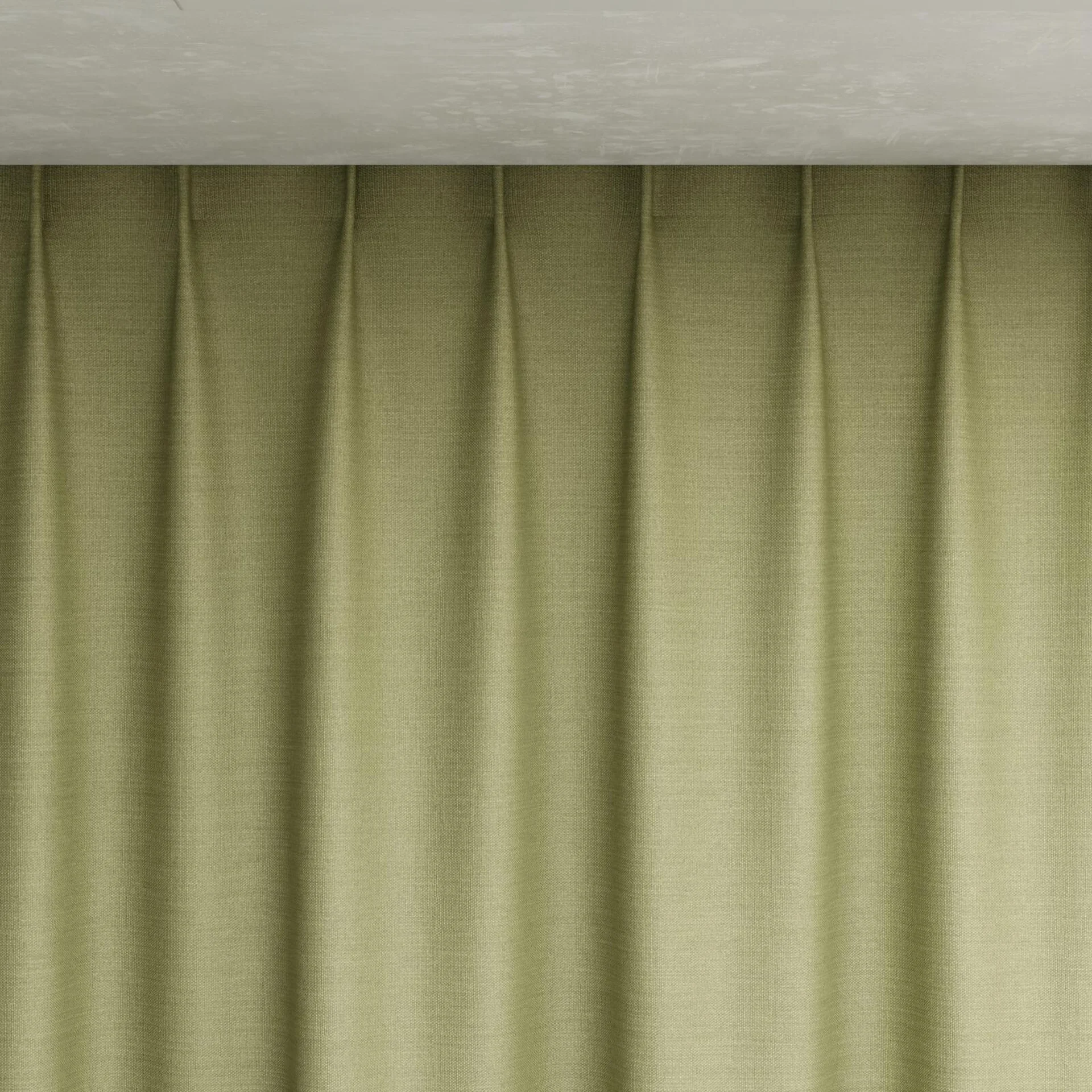 Top view of Linex Moss, pinch pleat