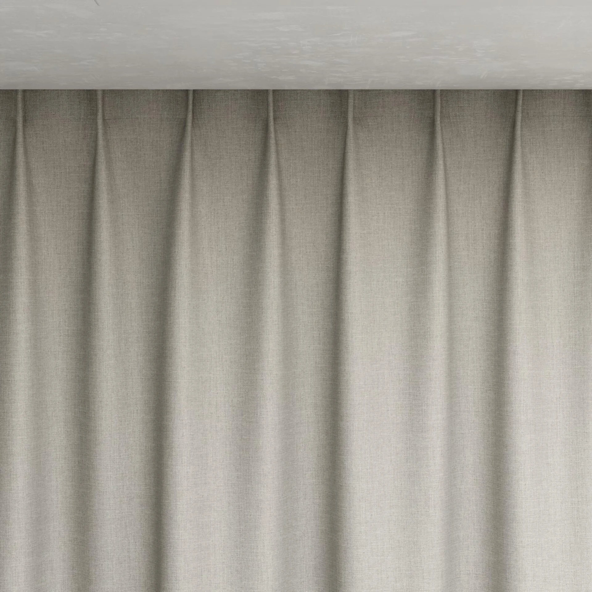 Top view of Frisco Silver, pinch pleat