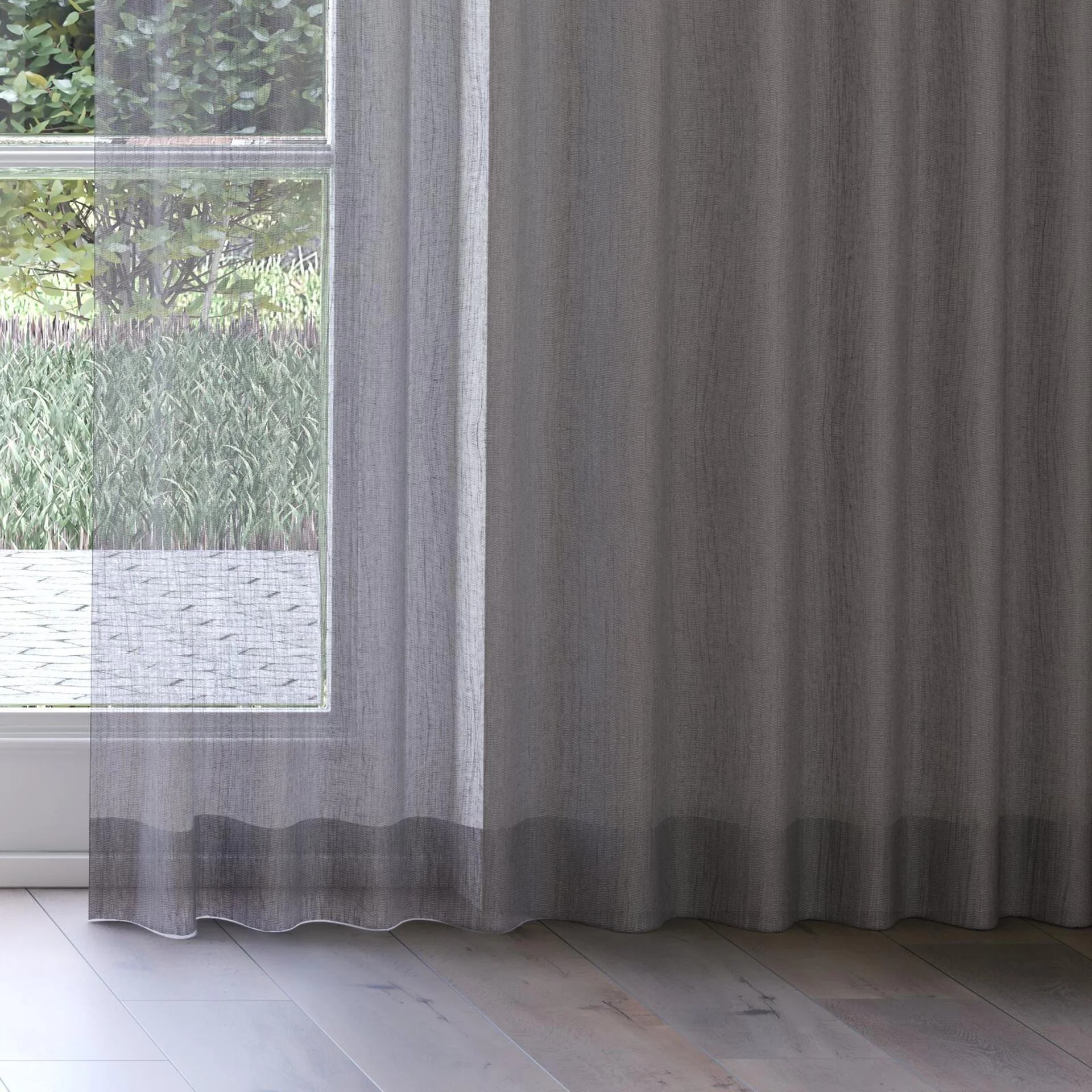Bottom view of Sonata Carbon, on curtain rail