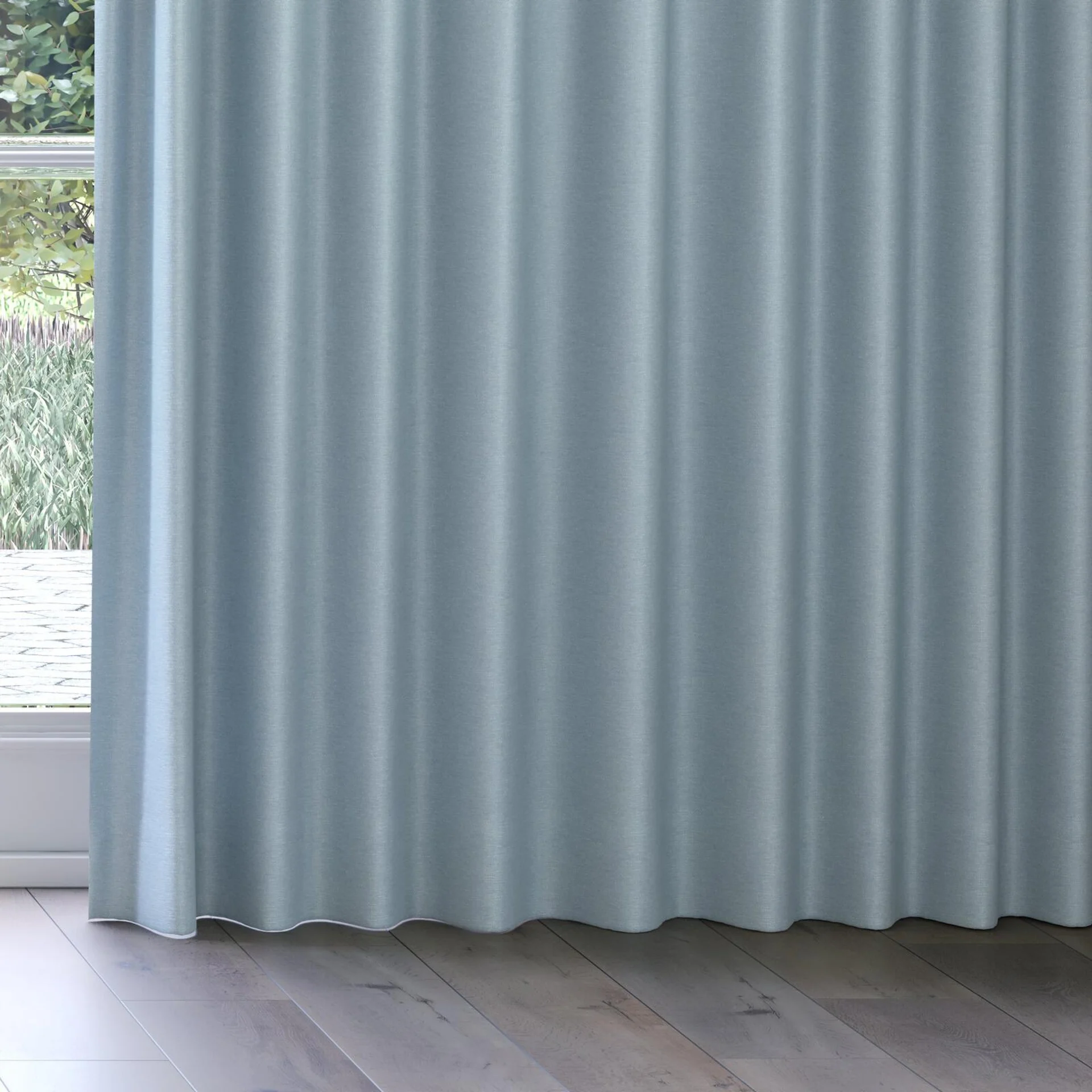 Bottom view of Colourwash Eco Spa, on curtain rail