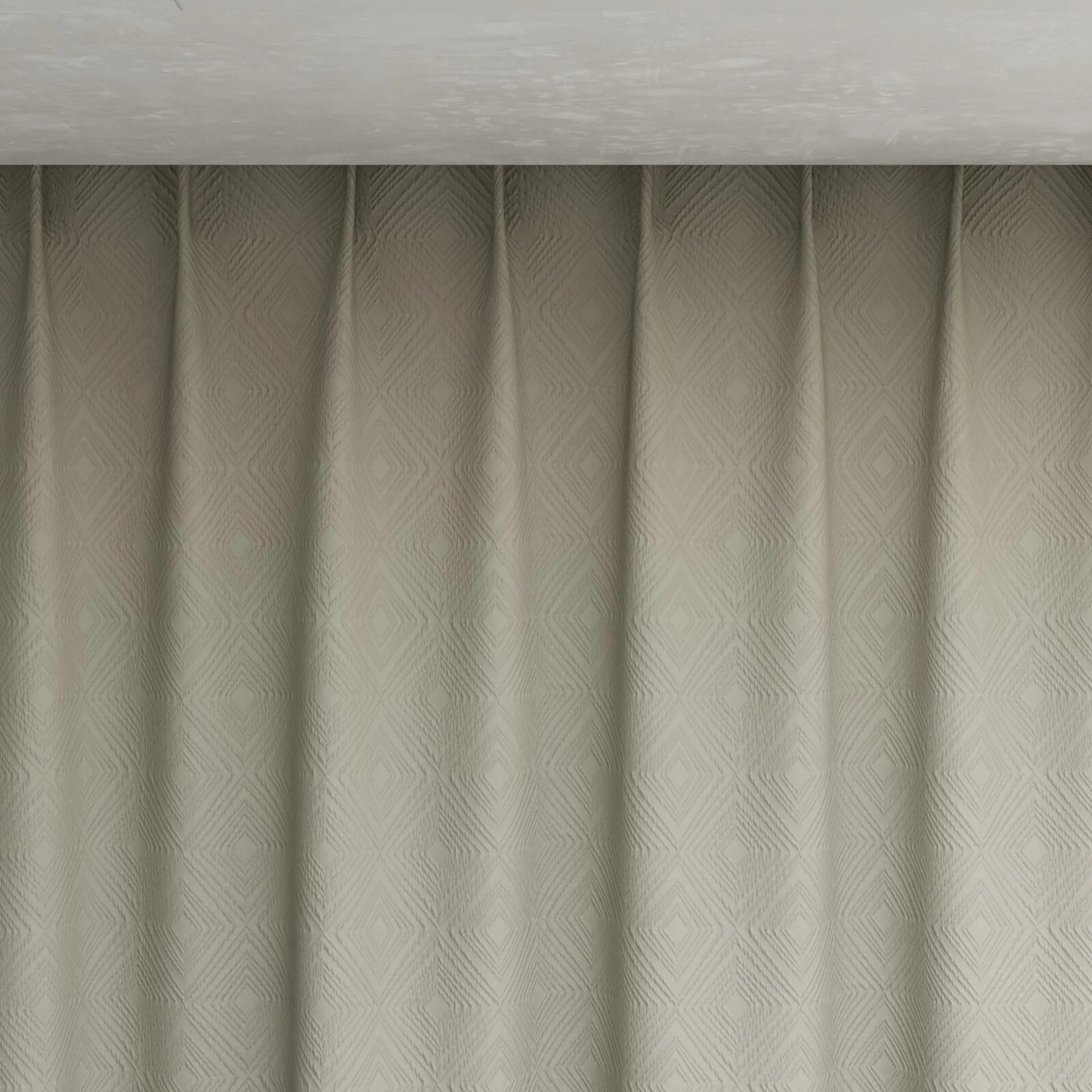 Top view of Senza Etched, pinch pleat