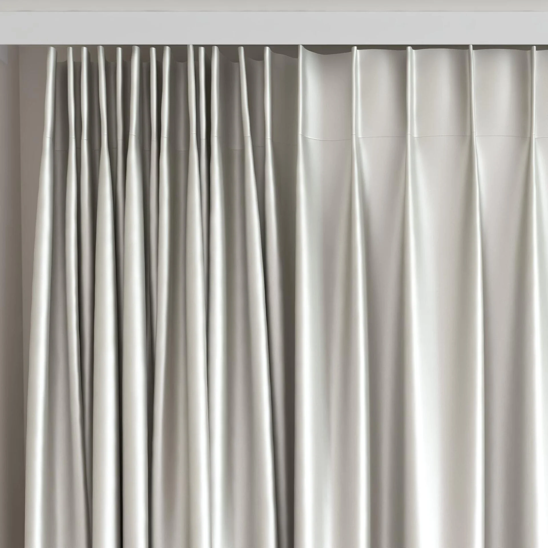 Top view of North Face Dove, on curtain rail
