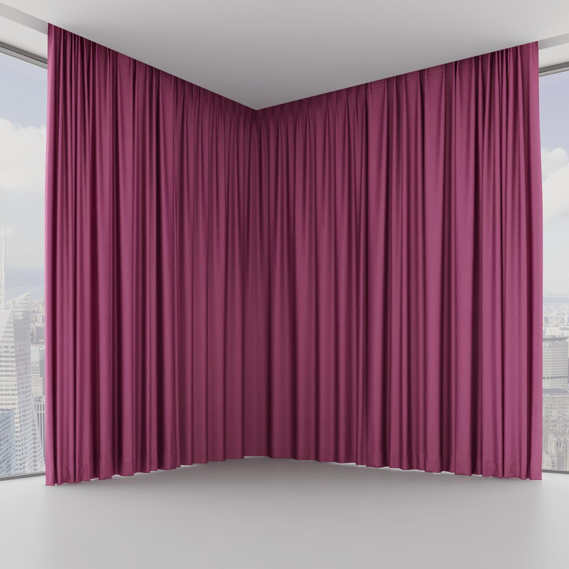 Front view of Matrix Fuchsia, on hidden rail