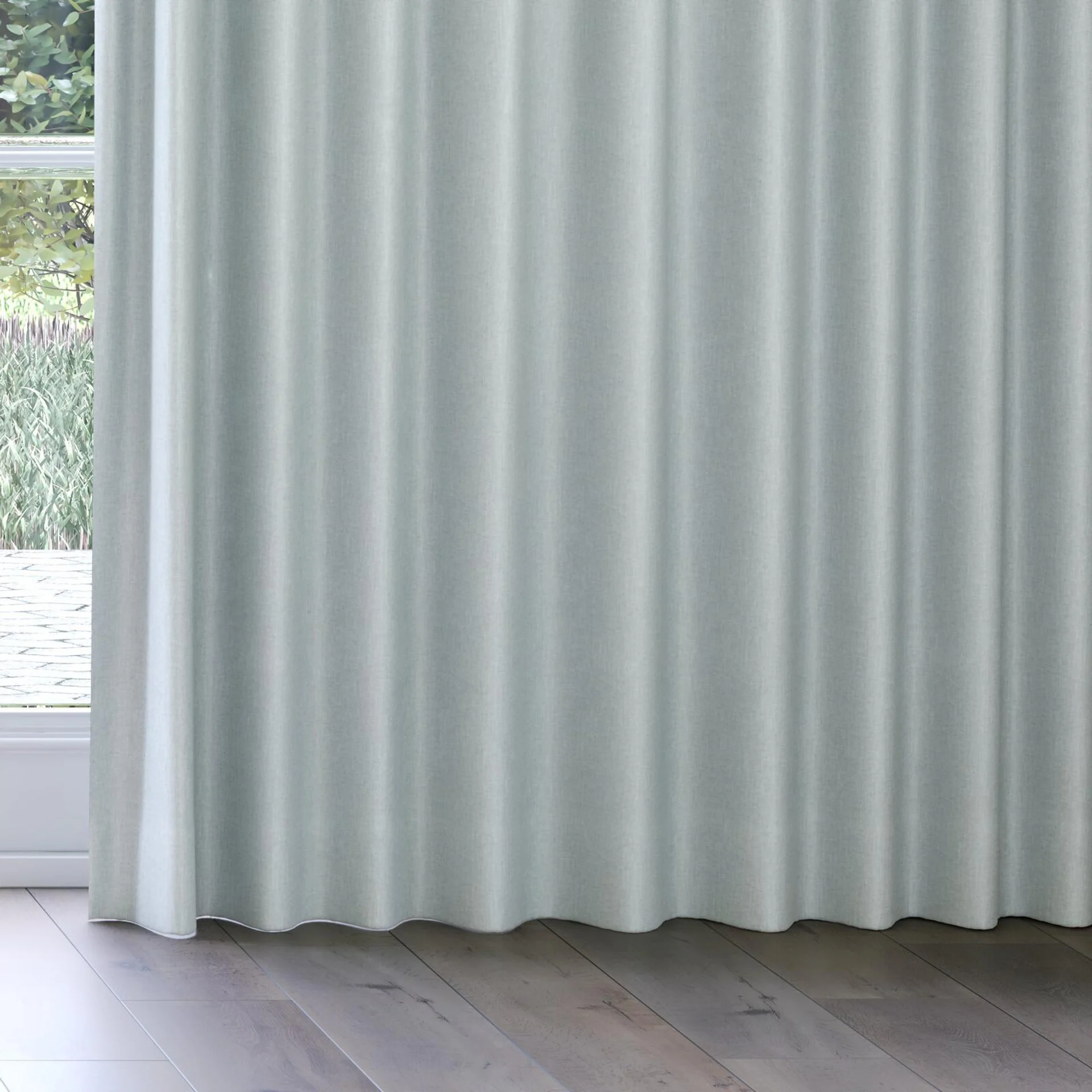 Bottom view of Glamour Cloud, on curtain rail