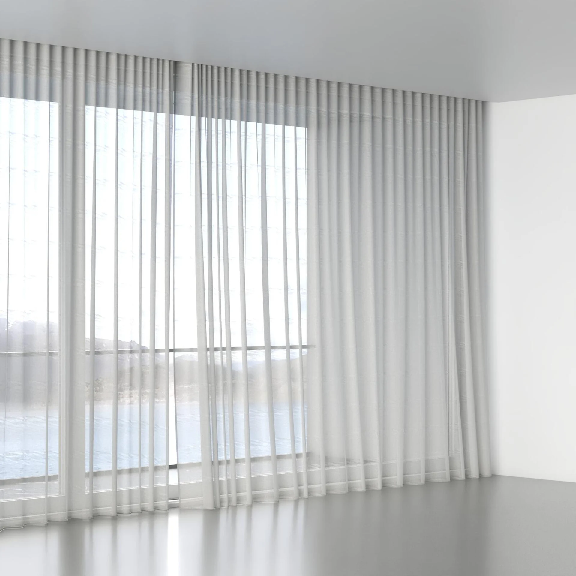 Full view of Jaba Ivory, wave pleat