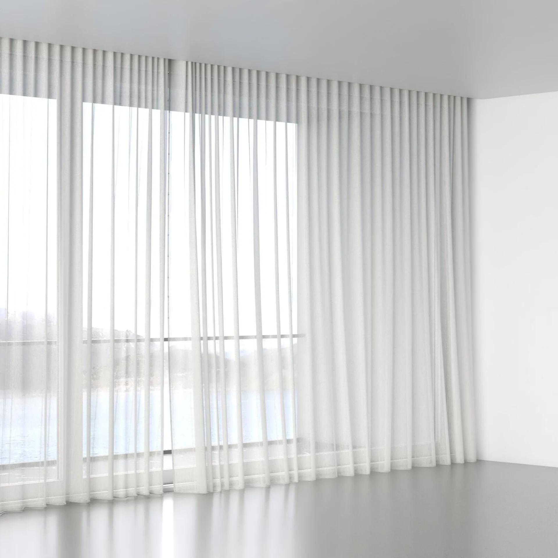 Full view of Longitude FR Linen, wave pleat