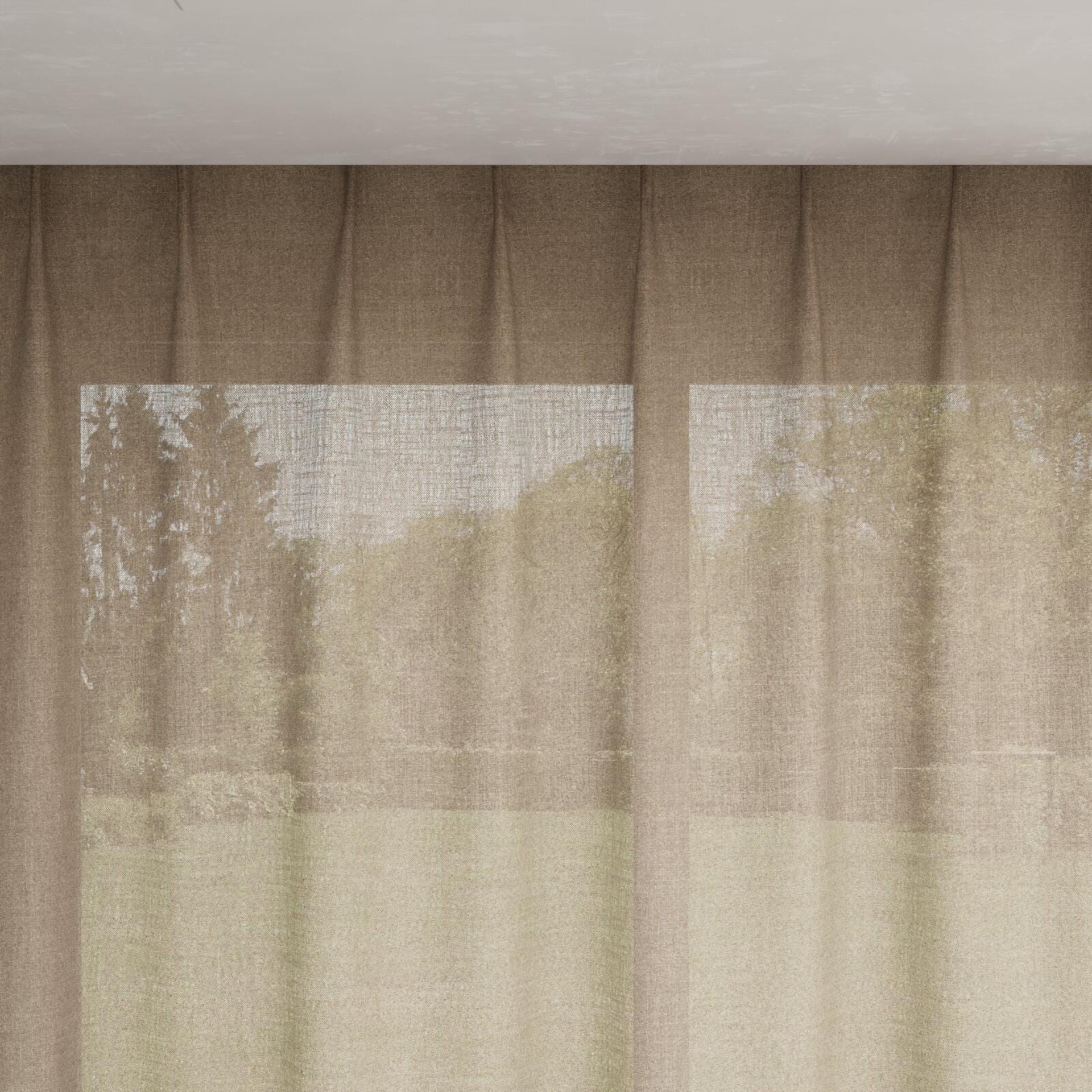 Top view of Motion Partridge, pinch pleat