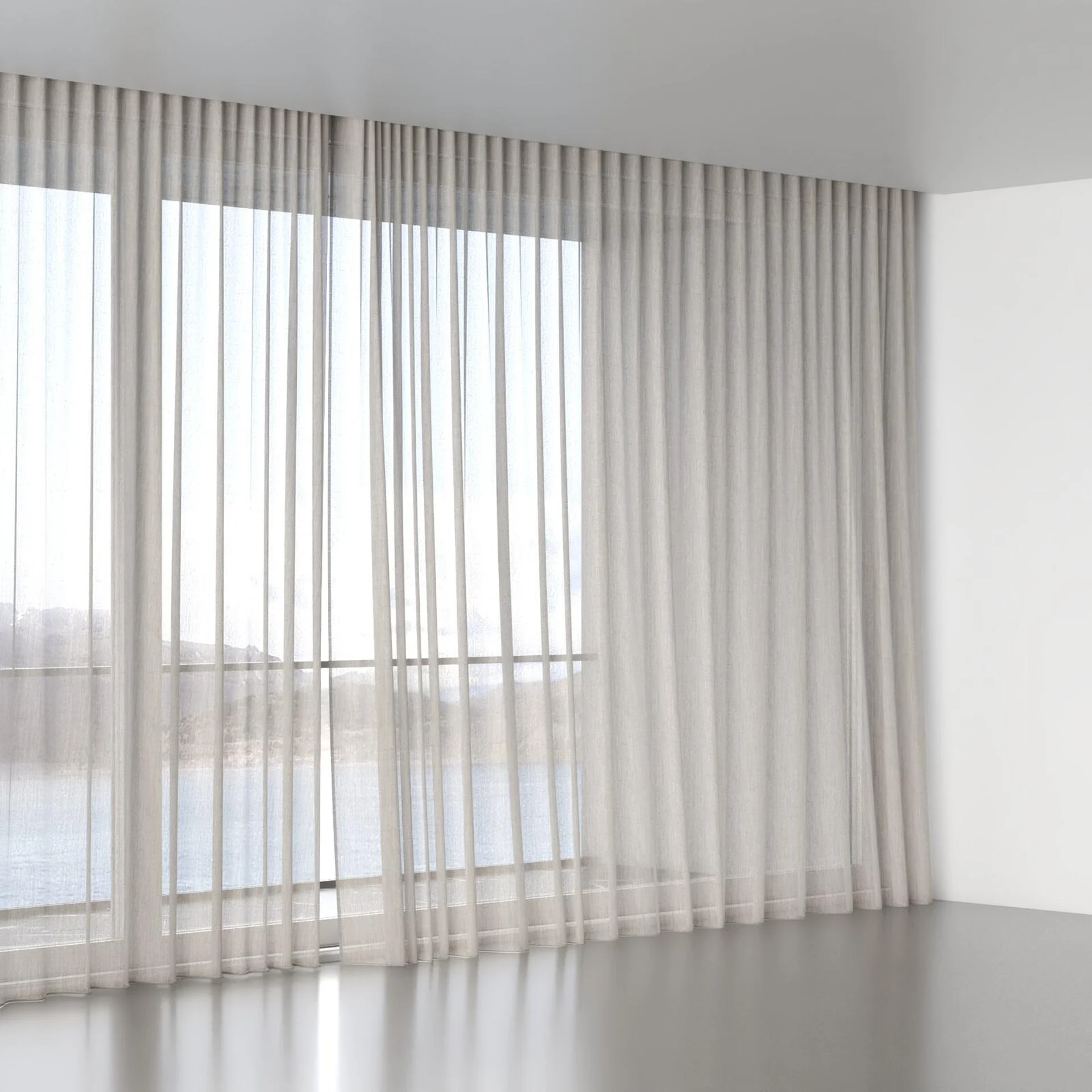 Full view of Illusion Linen, wave pleat