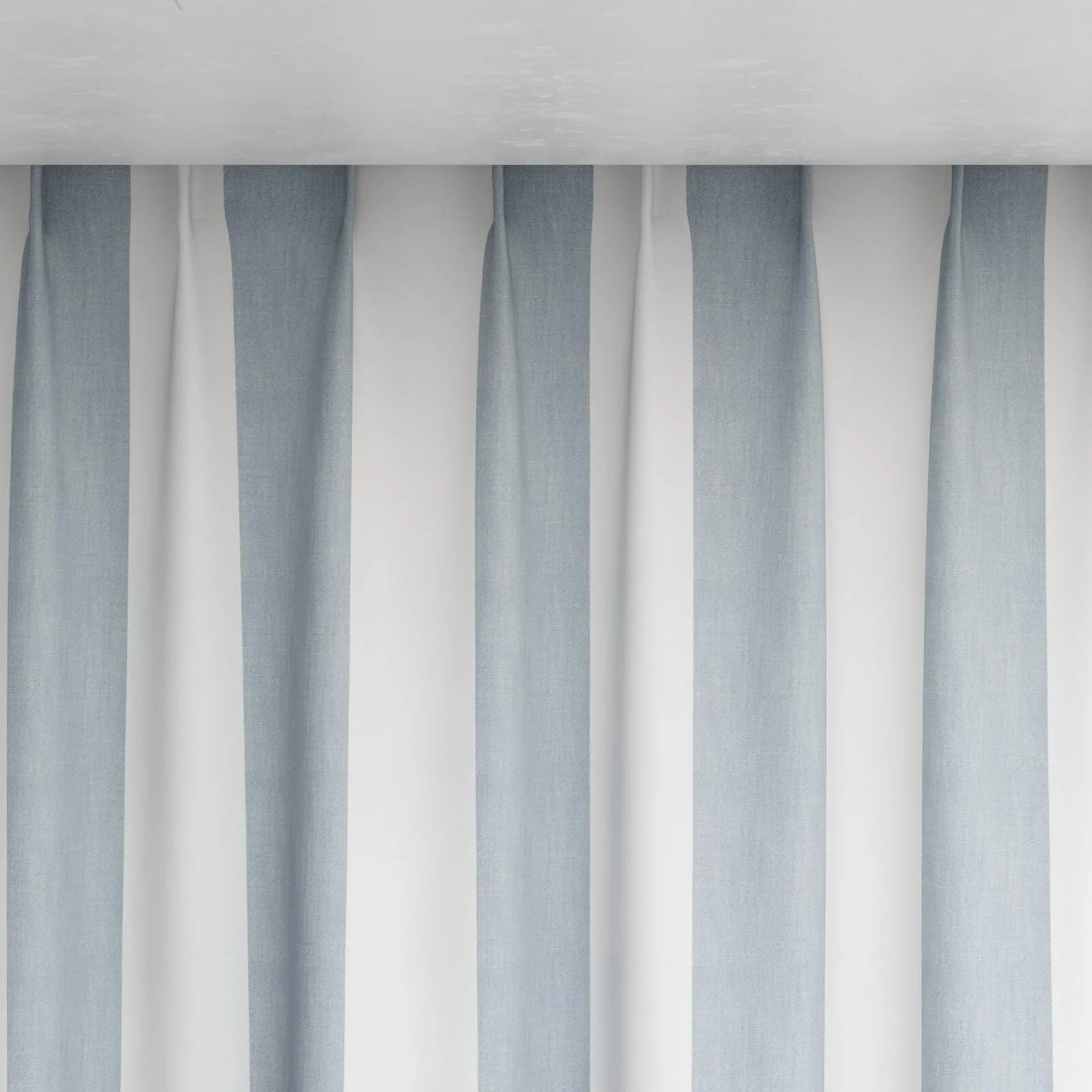 Top view of Chambray Bold Sky Blue, pinch pleat